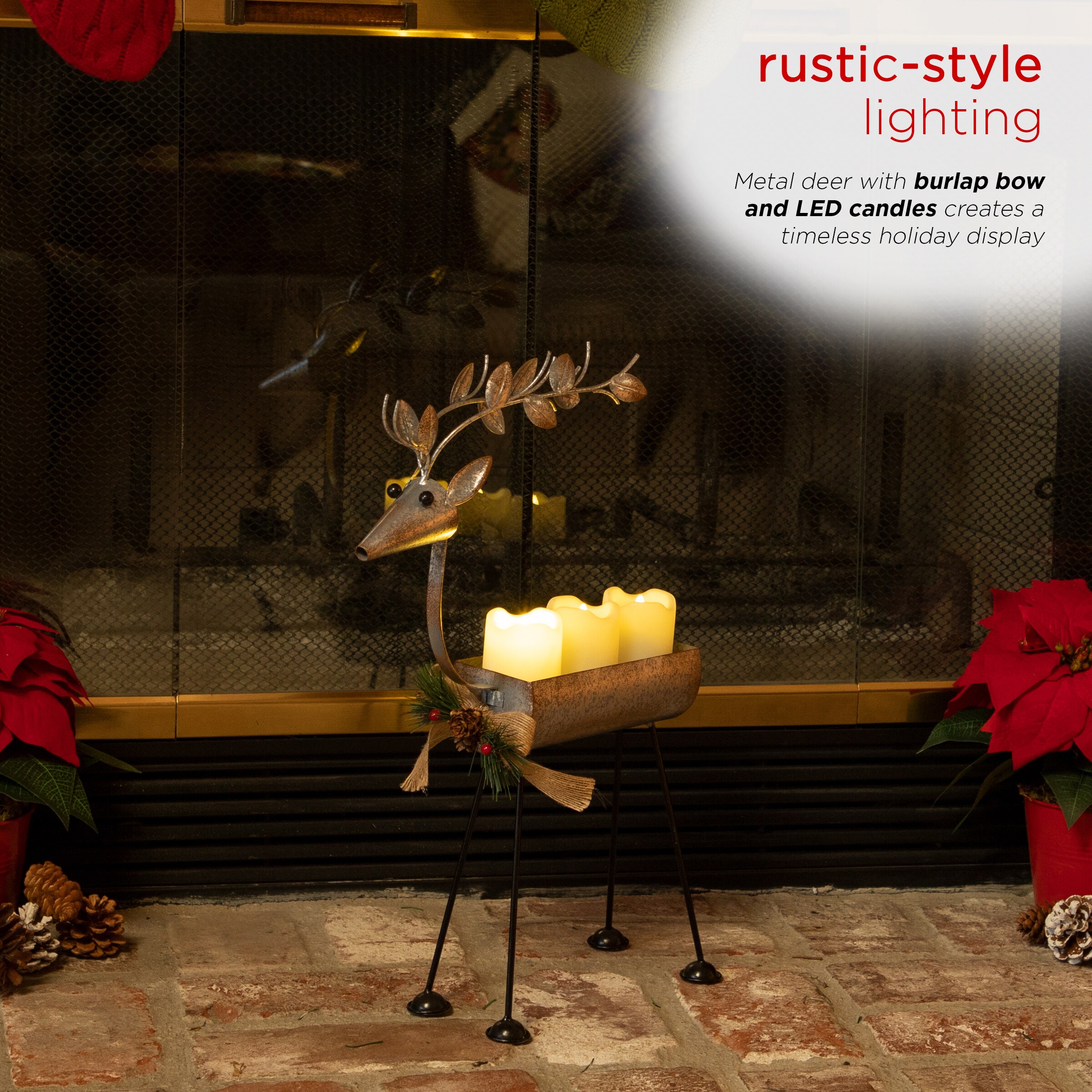 Alpine Corporation LJJ1550HH-TM Table-Christmas-Decorations - View #3