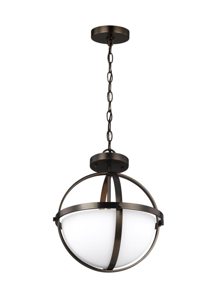 Generation Lighting 7724602EN3-778 Alturas 2 -Light 14-in Brushed Bronze Semi Flush Mount Light ENERGY STAR Certified
