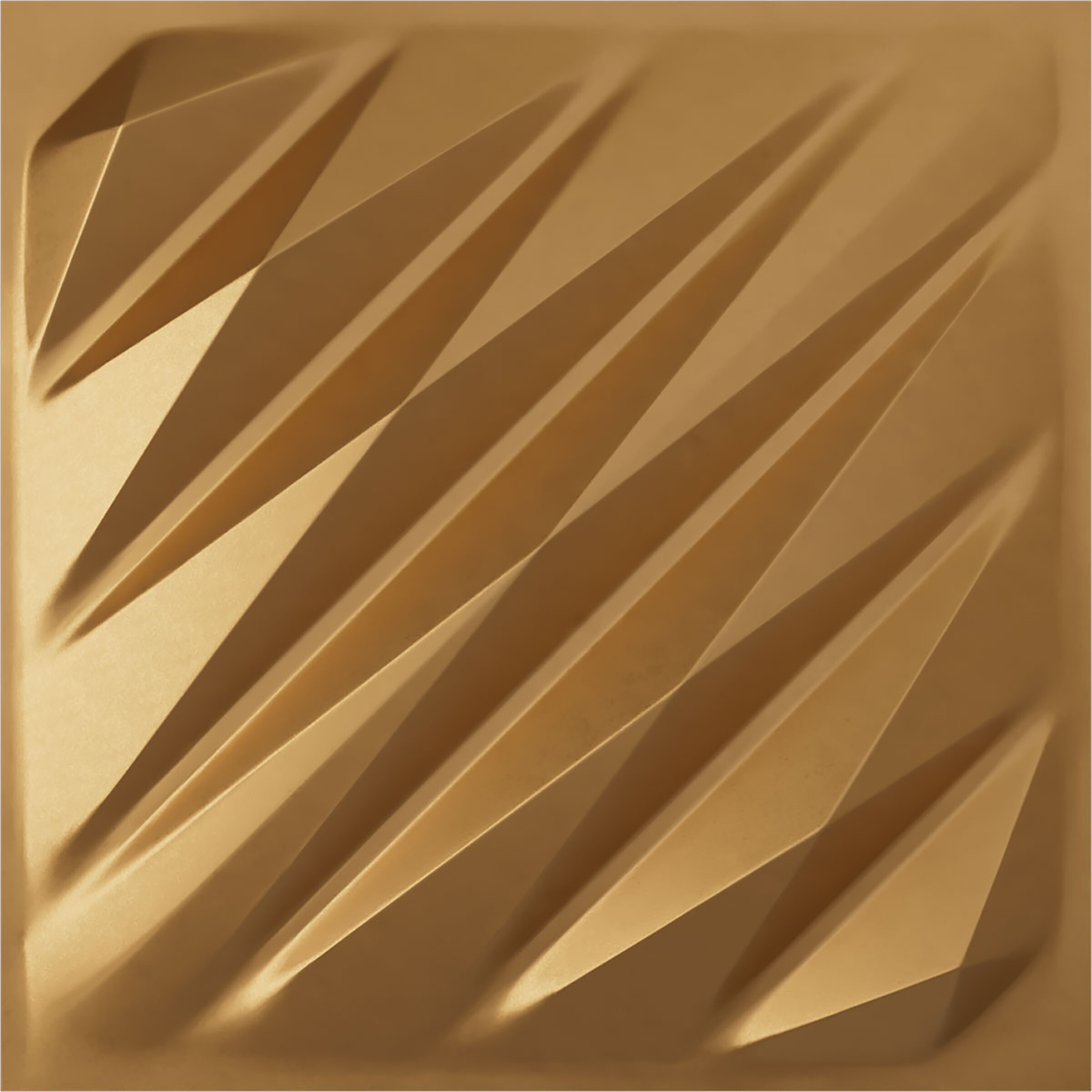Ekena Millwork WP20X20AWBGL-CASE-12 19-5/8-in x 19-5/8-in Embossed Paintable/Stainable Gold PVC Wall Panel ( 12 -Pack, Covers 32.04-sq ft )