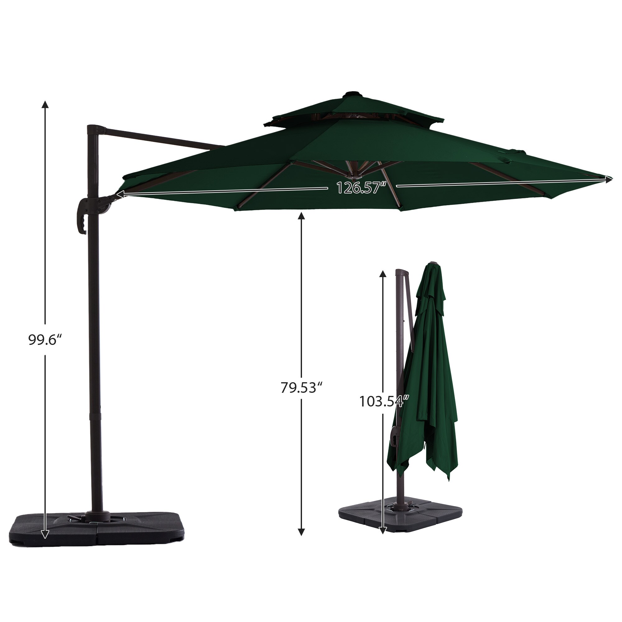 VOUA LWS-10X10-LK-WT+BASE Umbrellas-2 - View #2