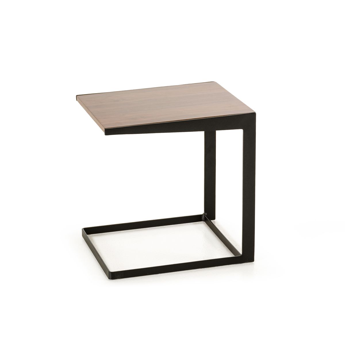 HomeRoots 283844 Valerie 18-in W x 19-in H Walnut Wood Veneer Modern End Table Assembly Required