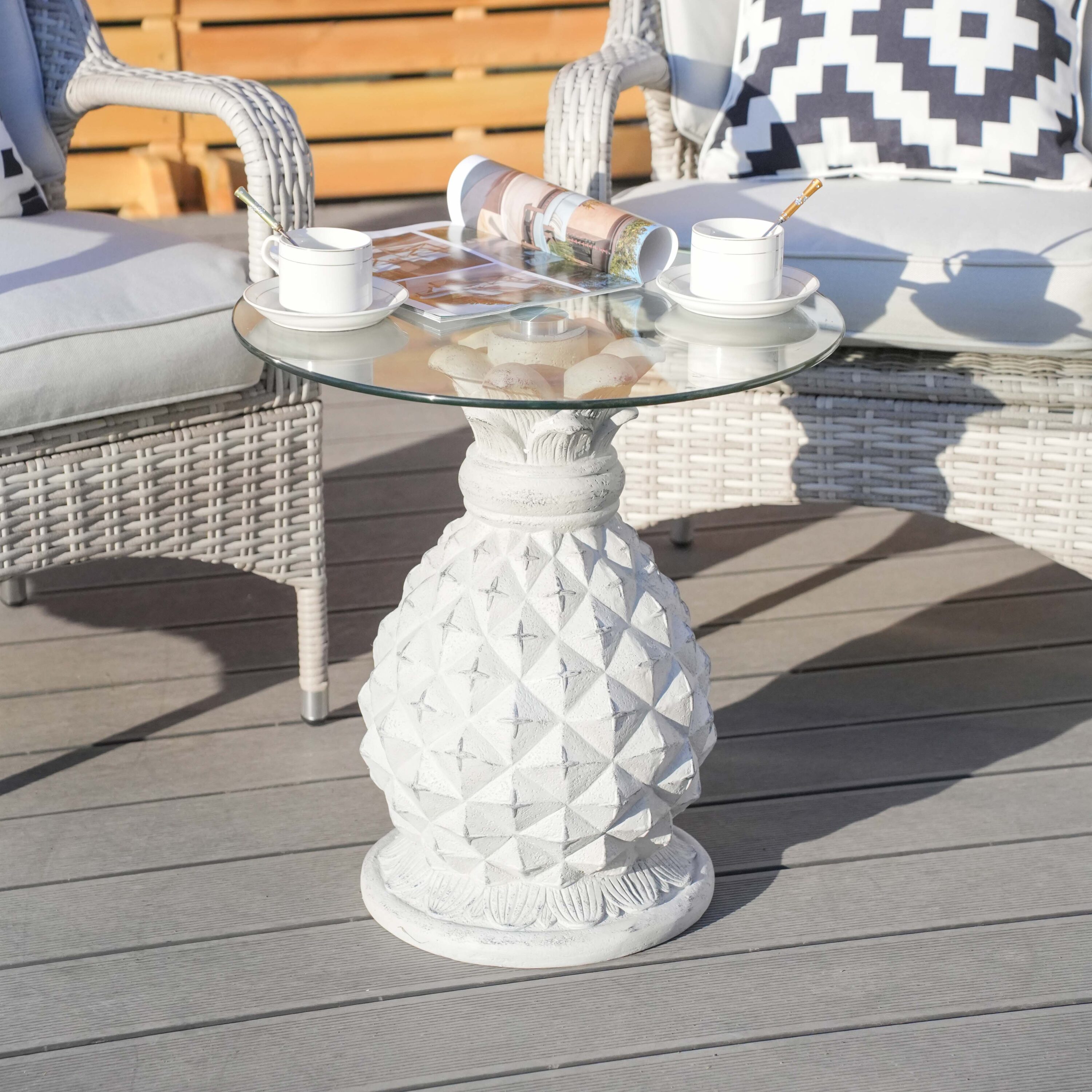 Direct Wicker DW-ST056-WT Patio-Tables - View #4