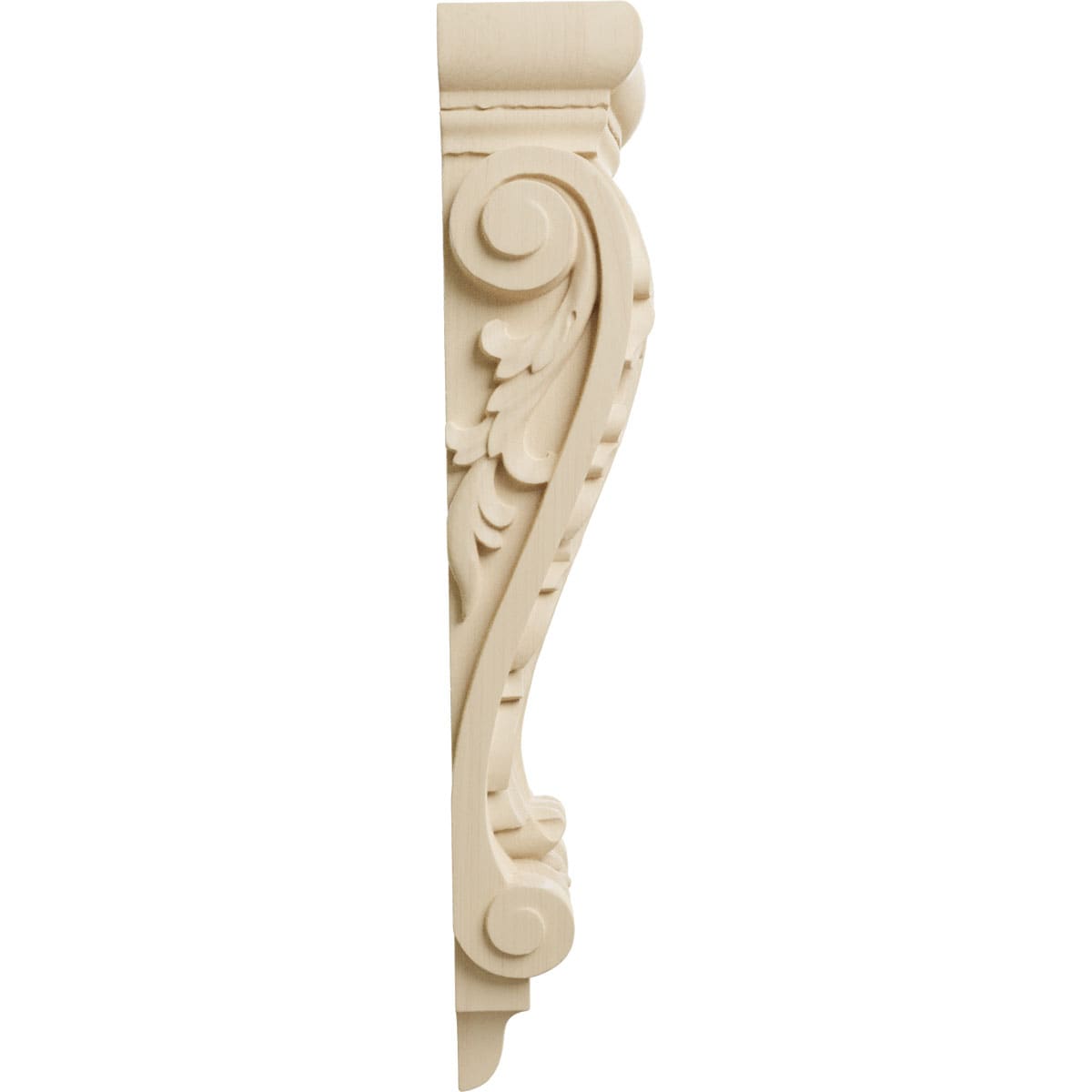Large Acanthus Pilaster Rubberwood Corbel, 20" Height