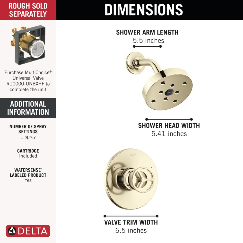 Delta T14258-PN Tub-Shower-Faucets - View #4