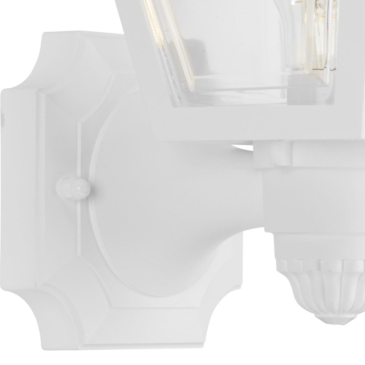 White Polypropylene Mansard Roof Wall Lantern