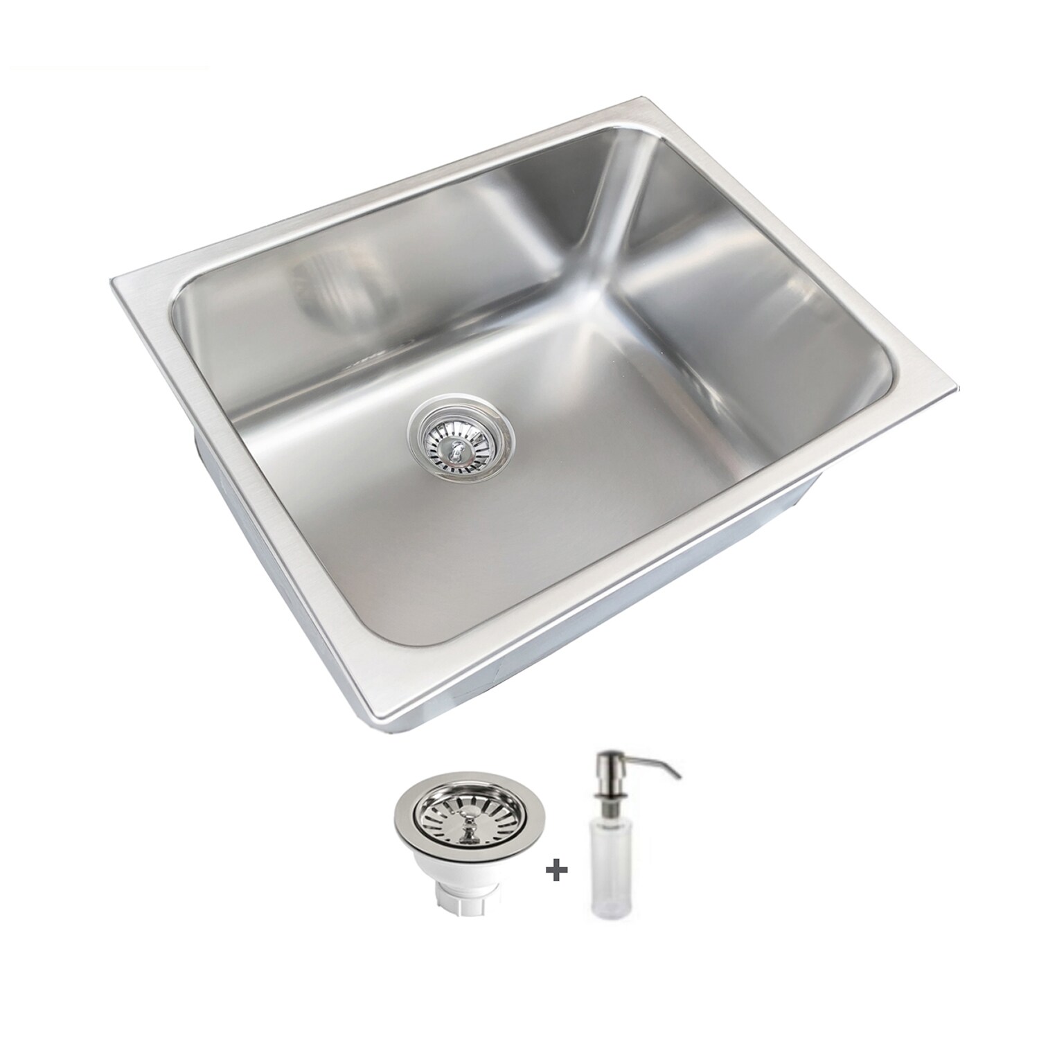 SINK DEPOT 24 in. x 18 in. Stainless Steel Utility Sink - Drop-In/Undermount