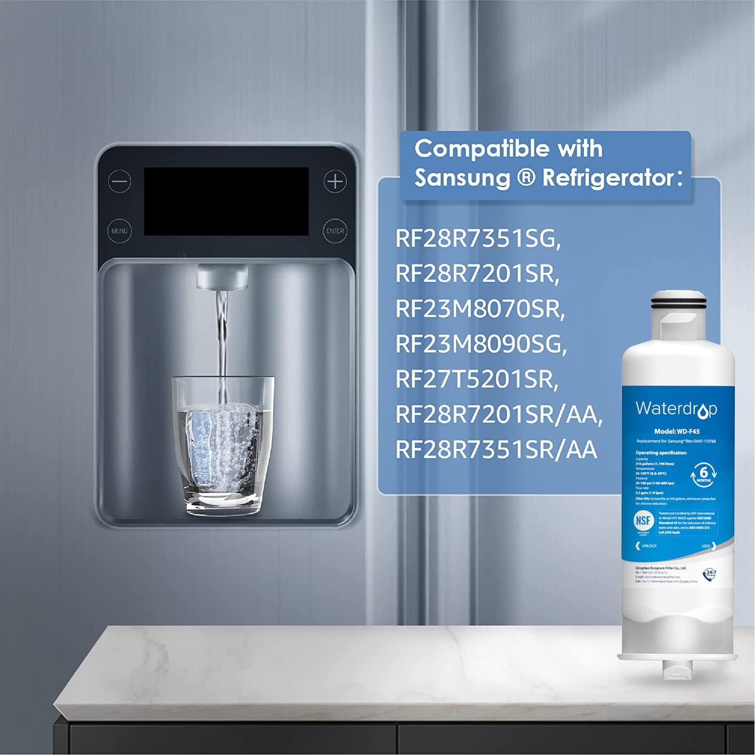 Waterdrop BL-WD-DA97-17376B Refrigerator-Water-Filters - View #6