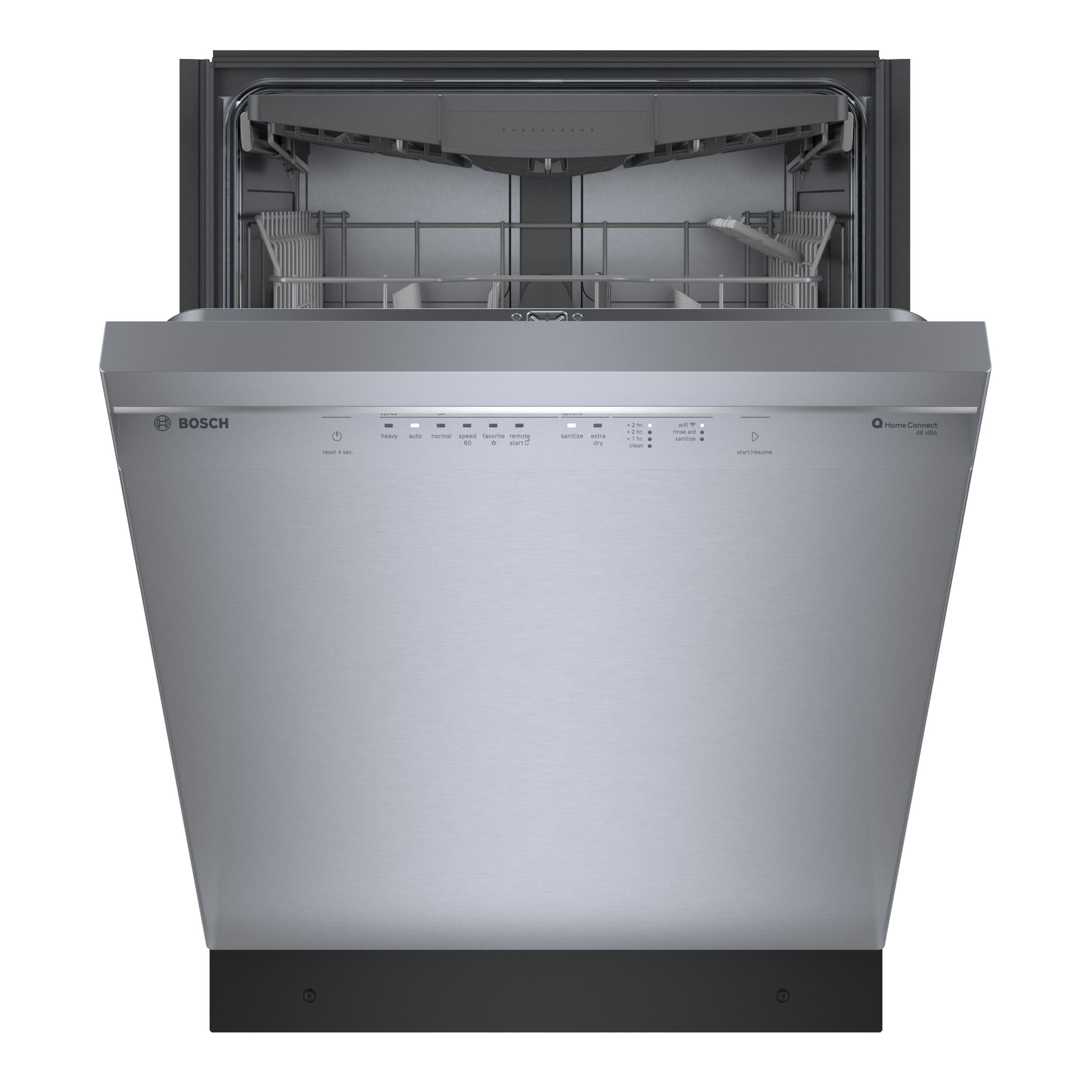 Bosch 300 Series 24 in. Stainless Steel Front Control Tall Tub Dishwasher  with Stainless Steel Tub and 3rd Rack, 46 dBA SHE53C85N - The Home Depot