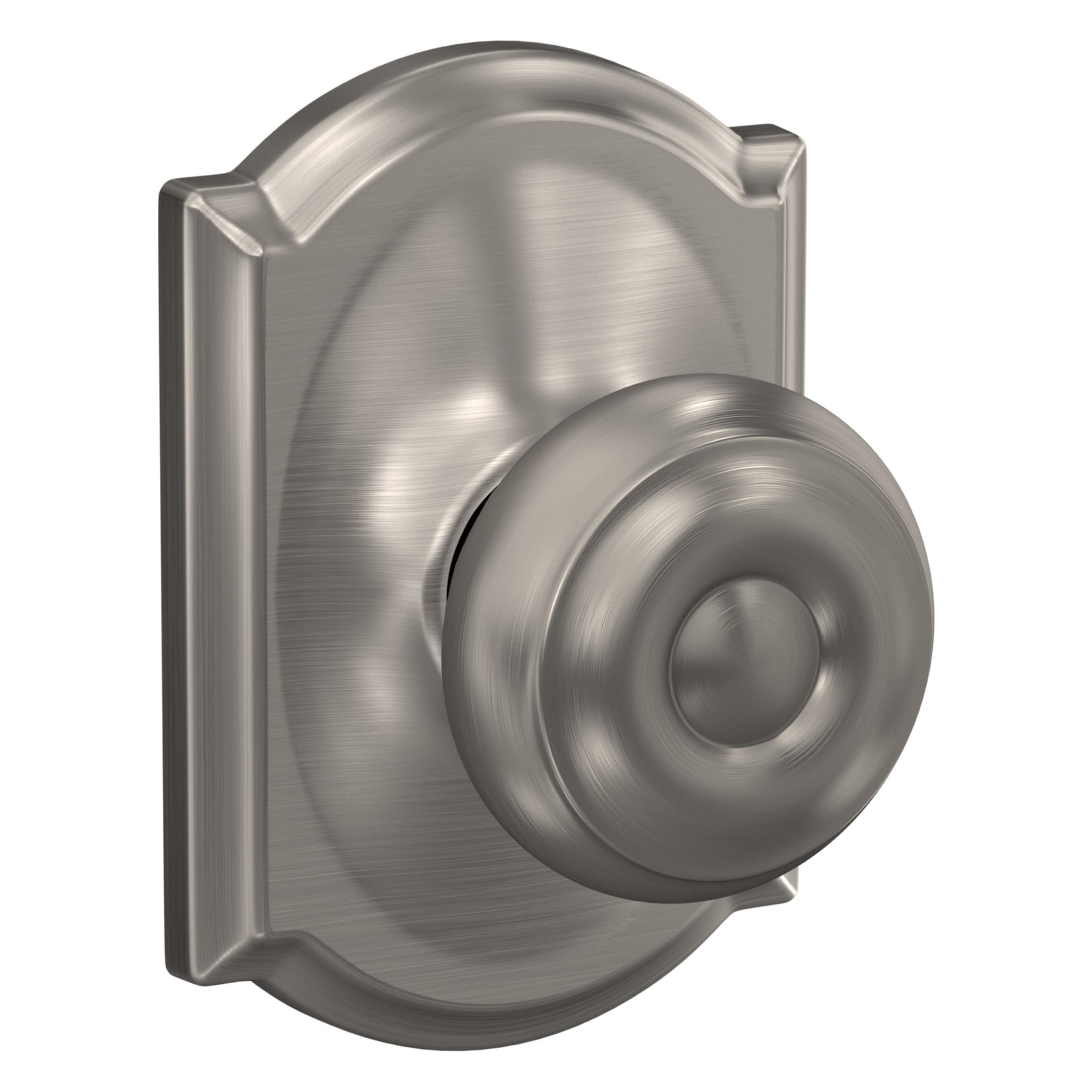 Schlage F10 GEO 619 CAM Georgian-Camelot Satin Nickel Interior Hall/Closet Passage Door Knob