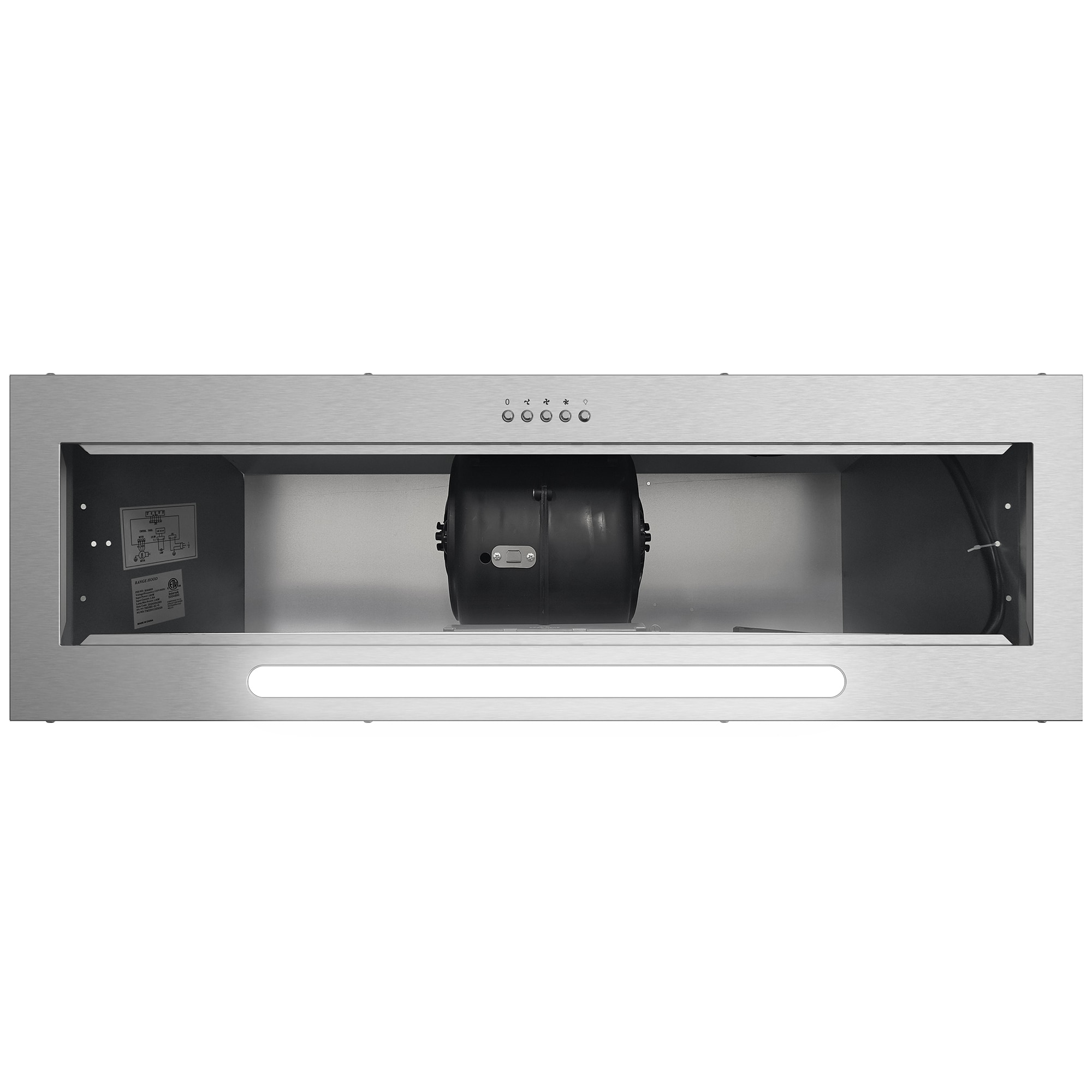 36-Inch Stainless Steel Convertible Insert Range Hood with Charcoal Filter