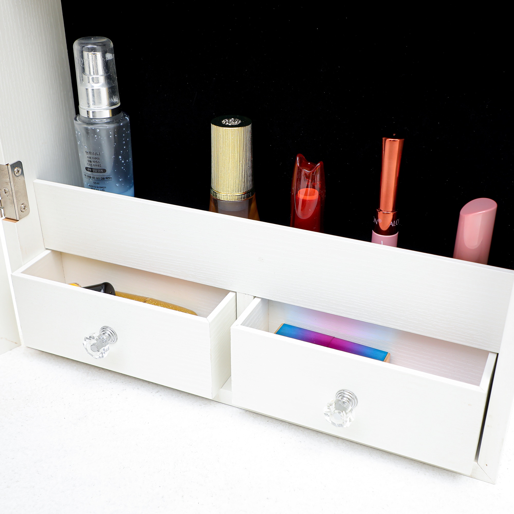 White Jewelry Organizer with Shelf