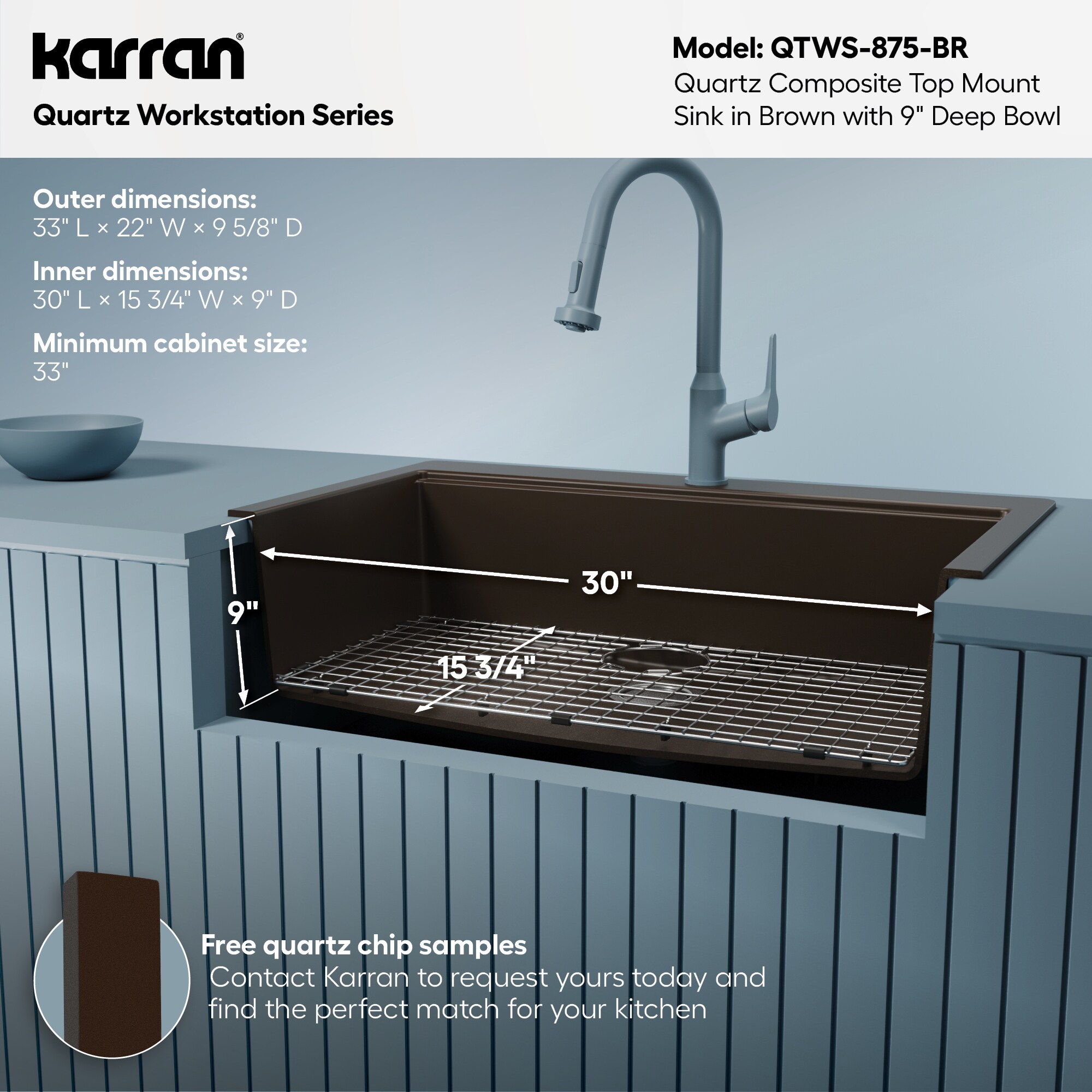 Karran QTWS-875-BR Kitchen-Sinks - View #7