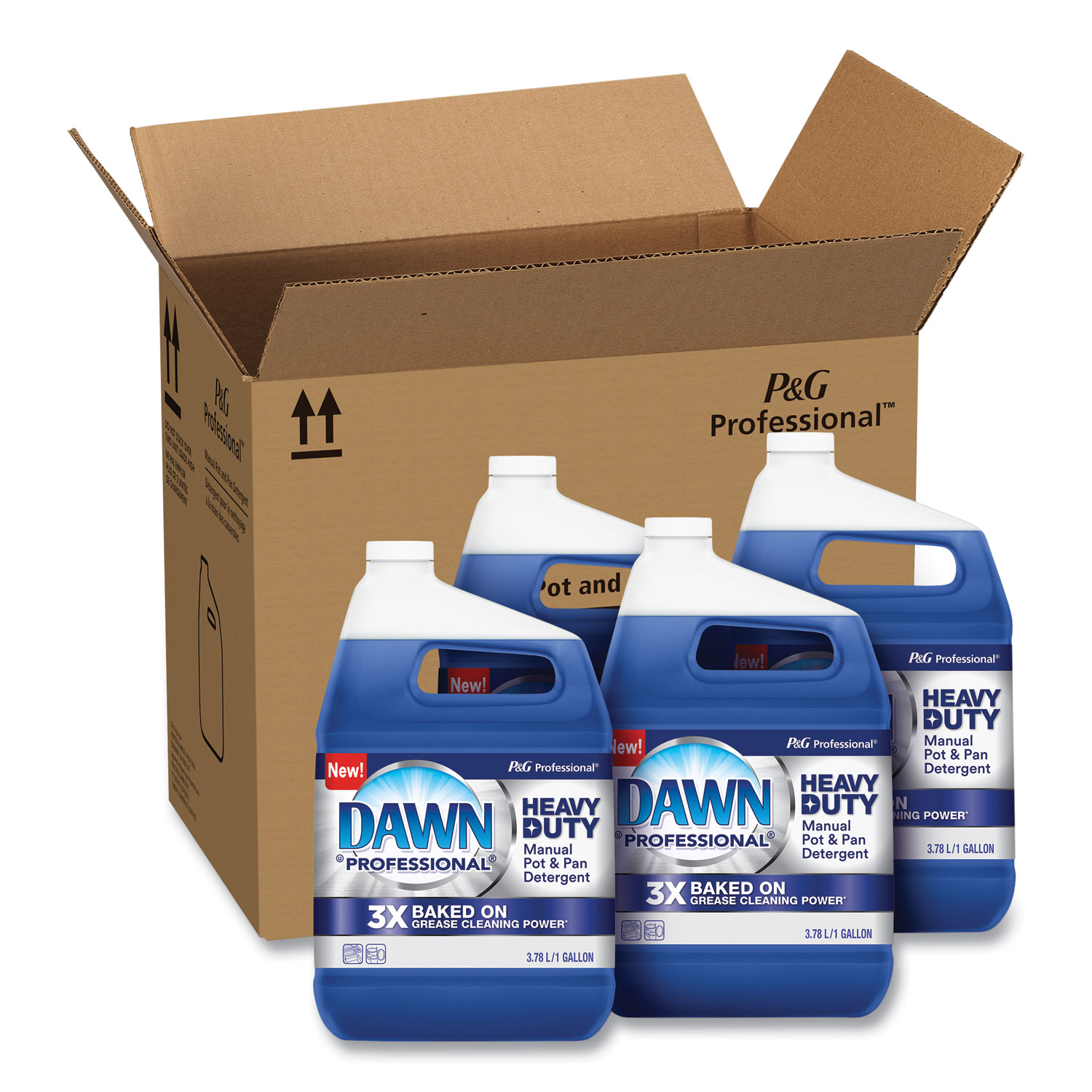 Dawn Heavy Duty Manual Pot Pan Dish Detergent Original Scent 1 gal Bottle 4 Carton #ESNPGC08838