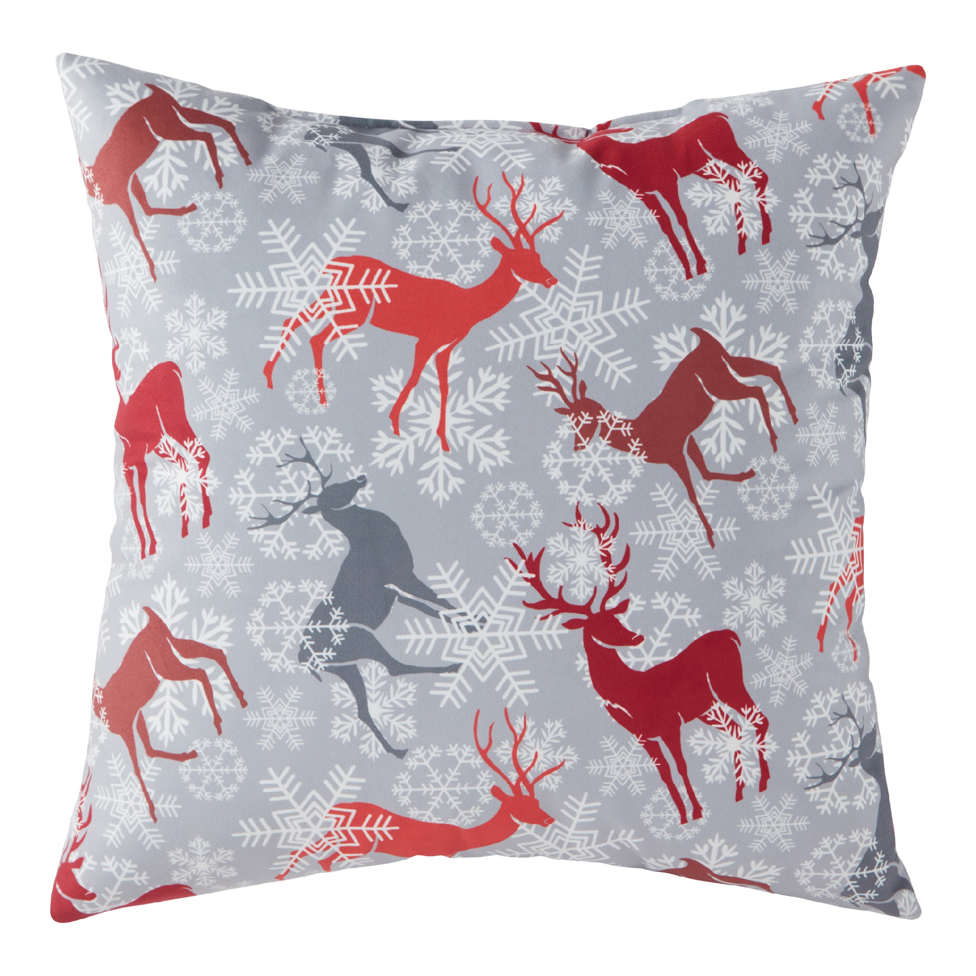 Christmas Elk and Star Printed Decorative Holiday Series Throw Pillow with  inserts, Gold and Black, 18 x 18, Set of 4