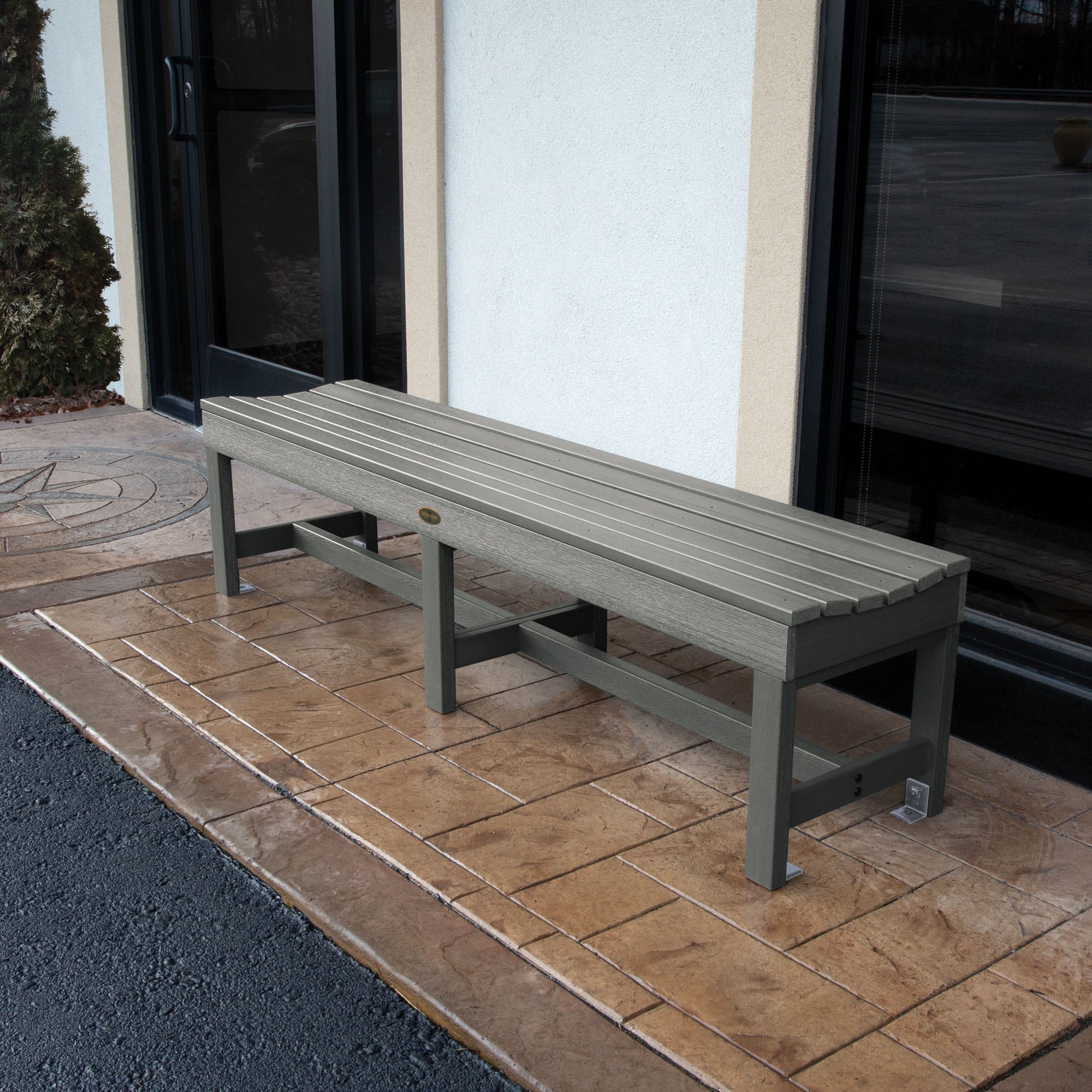 highwood CM-BENSQ61-CGE Sequoia Professional 71.2-Inches W x 17.2-Inches H Coastal Teak Plastic Traditional Bench