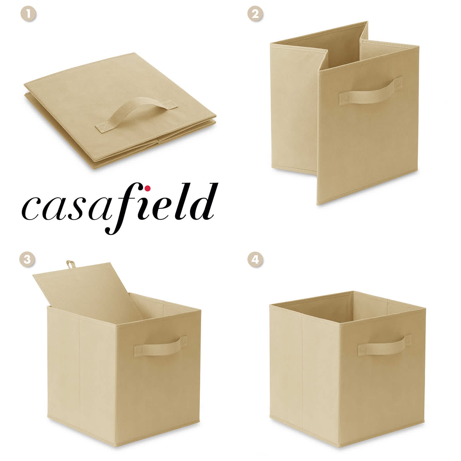 Casafield 6CC-BEIGE-2. Laminate-Storage-Cubes - View #6