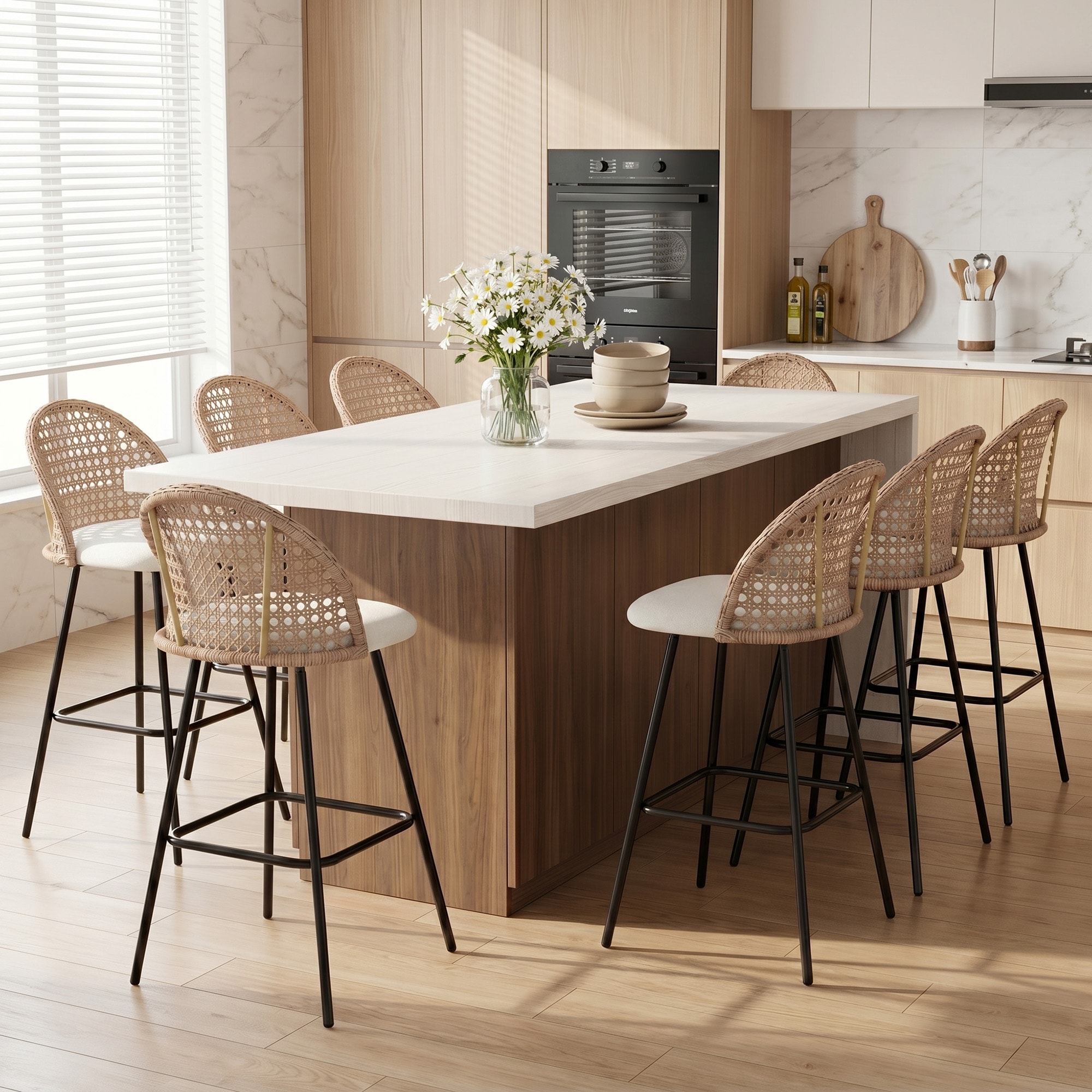 Dreamsidea LS-BA05-BK-BEIGE-8 stools - View #2