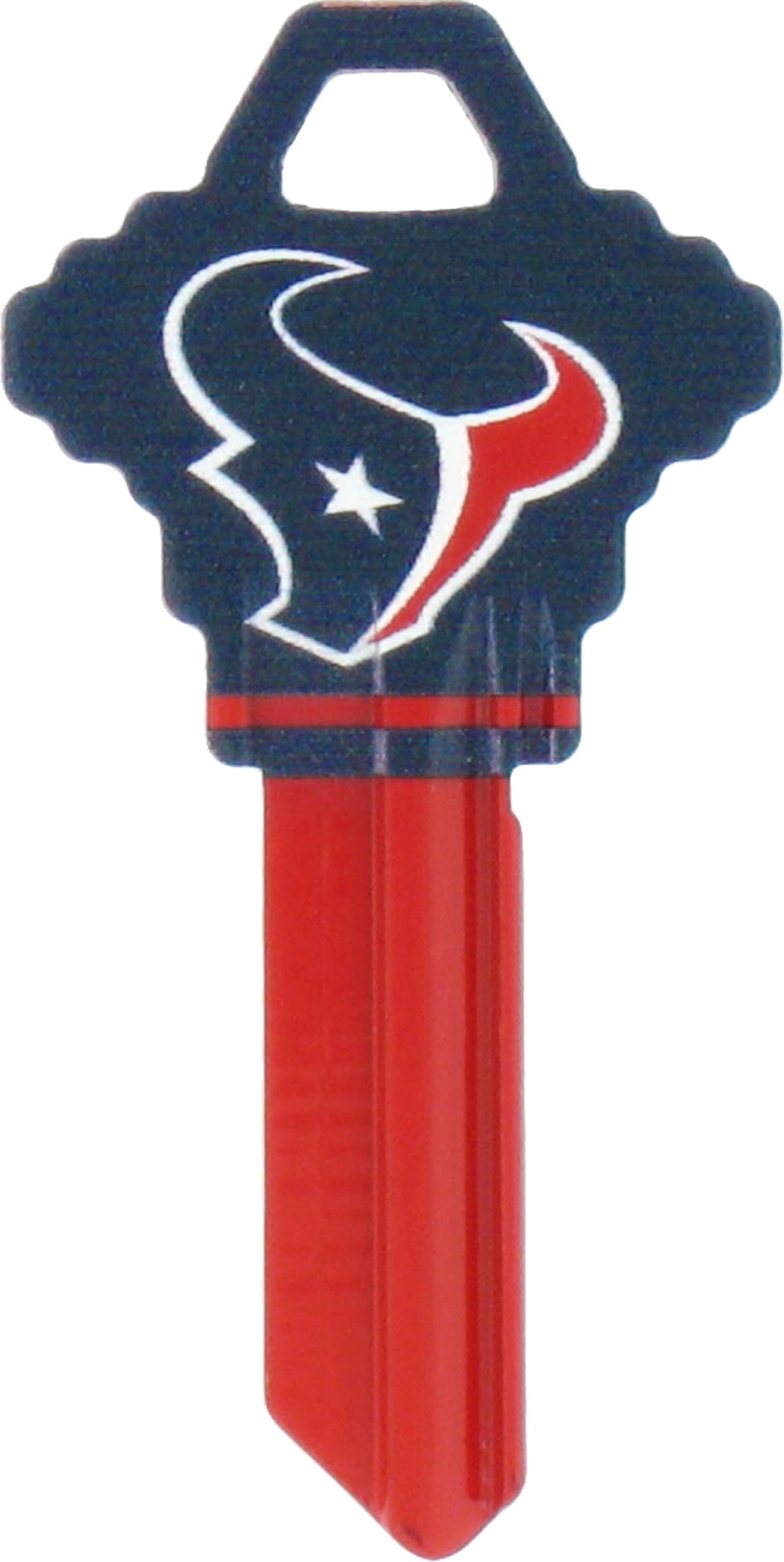 Hillman 89604 Houston Texans Multicolored Sports Key Brass House/Entry Key Blank