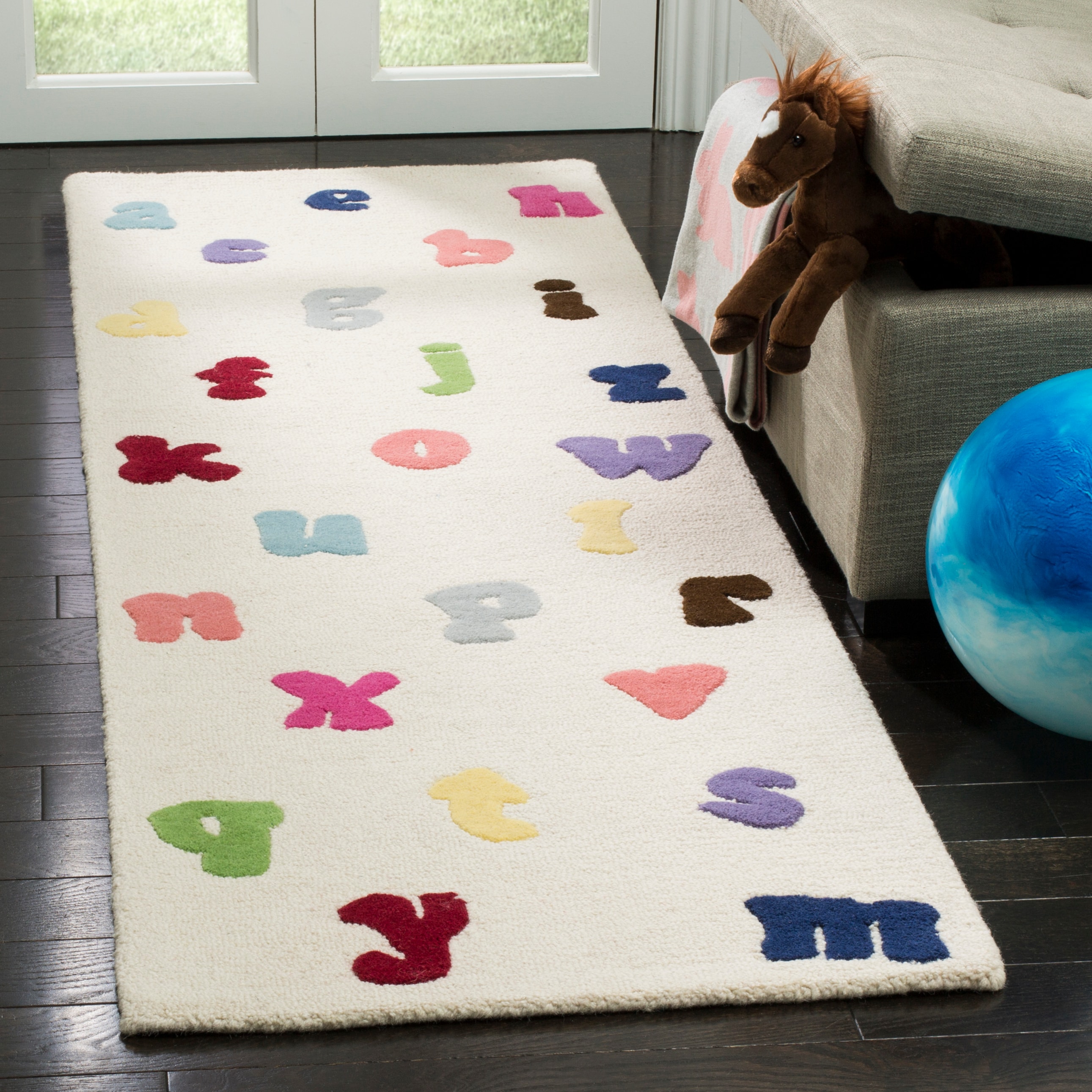  Sfk389 Ivory/Multi Kids 2ft-3in x 7ft Runner Rug