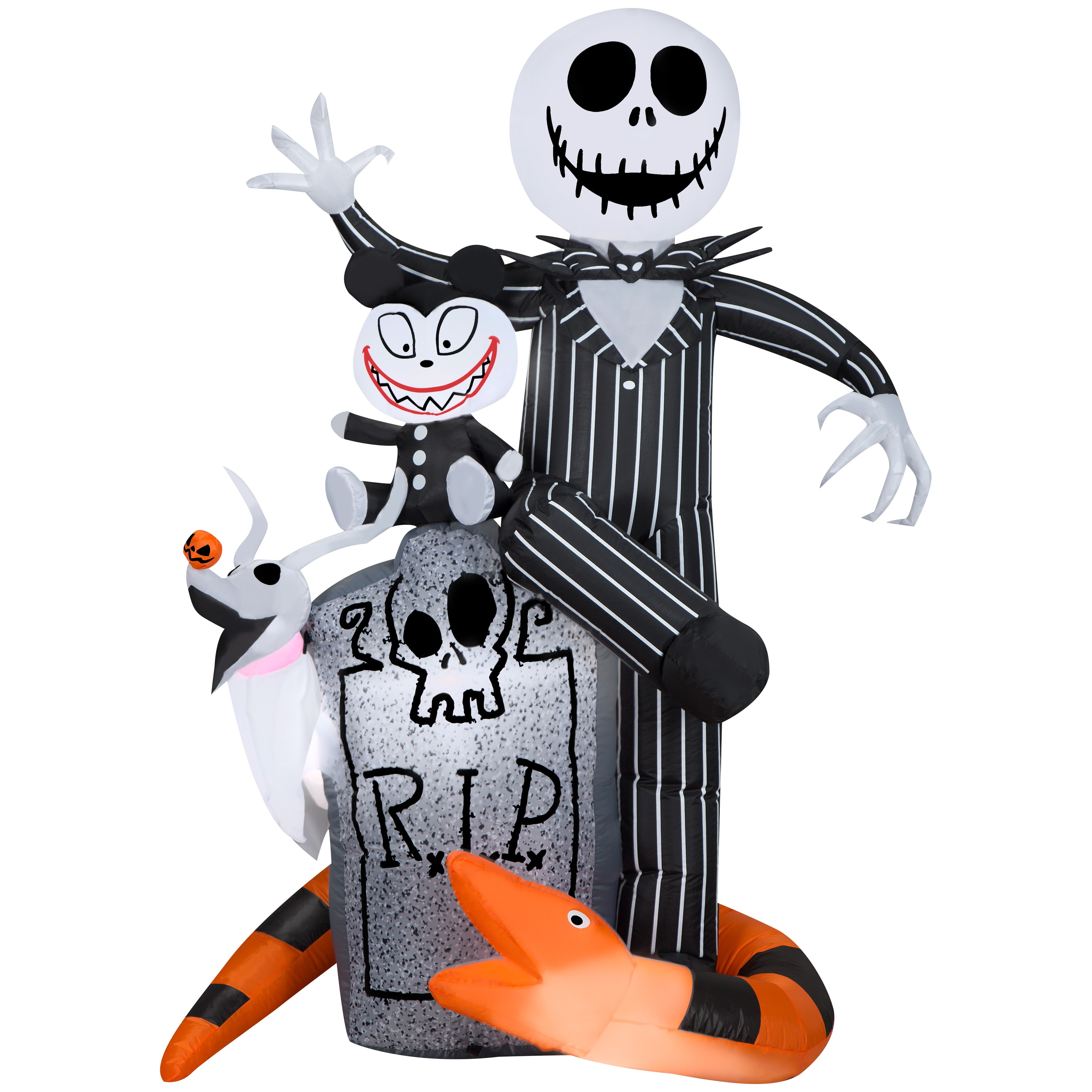 Gemmy 5.51-ft Yard stake Lighted Disney The Nightmare Before Christmas Jack Skellington Tombstone Inflatable
