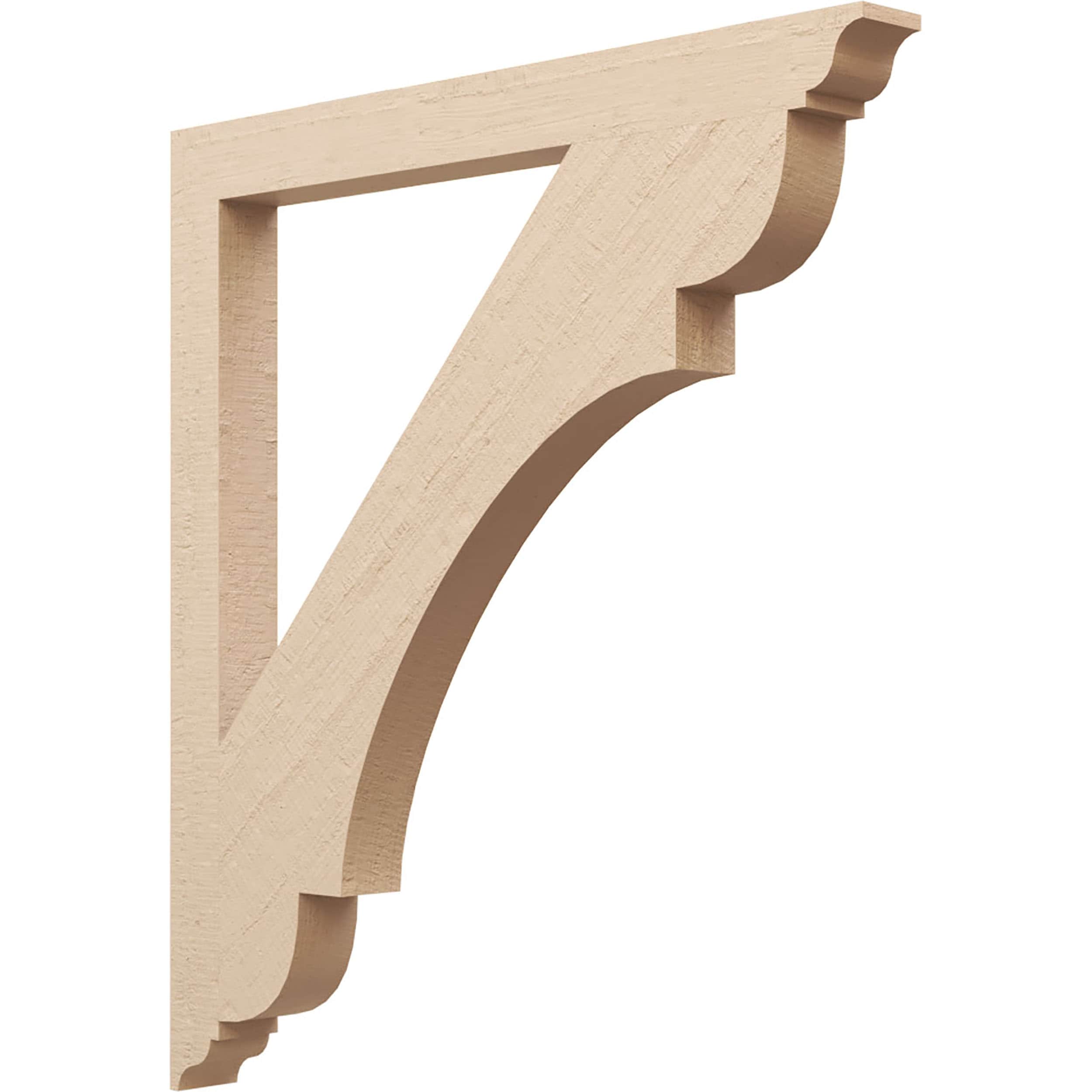 Ekena Millwork 2115032 Olympic Rough Cedar Woodgrain TimberThane 3-1/2-in x 44-in x 40-in Brown Urethane Standard bracket