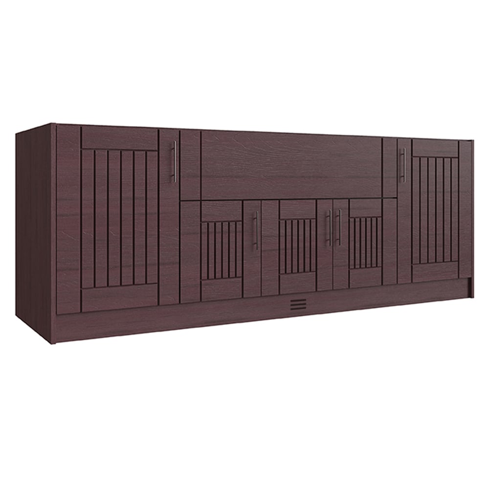 WeatherStrong WSE90WM-DMH Daytona 3 -Piece 91.25-in W x 28.5-in D x 34.5-in H Modular Outdoor Kitchen Set