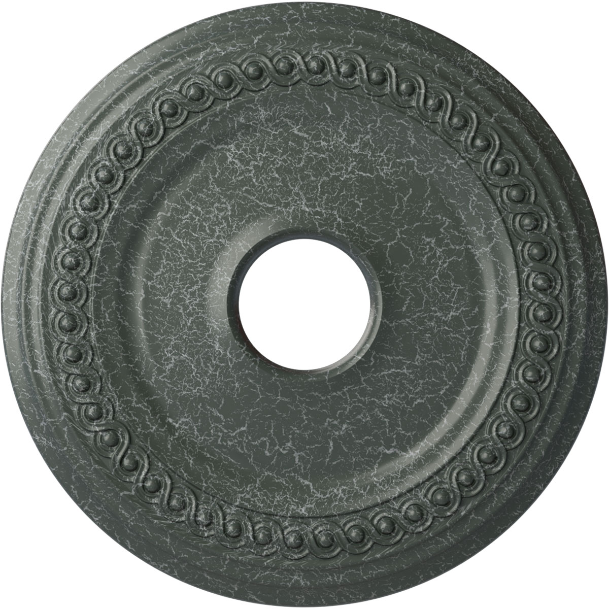 Ekena Millwork CM19CLAGC Classic 18.625-in W x 18.625-in L Painted Athenian Green Crackle Polyurethane Whole Ceiling Medallion