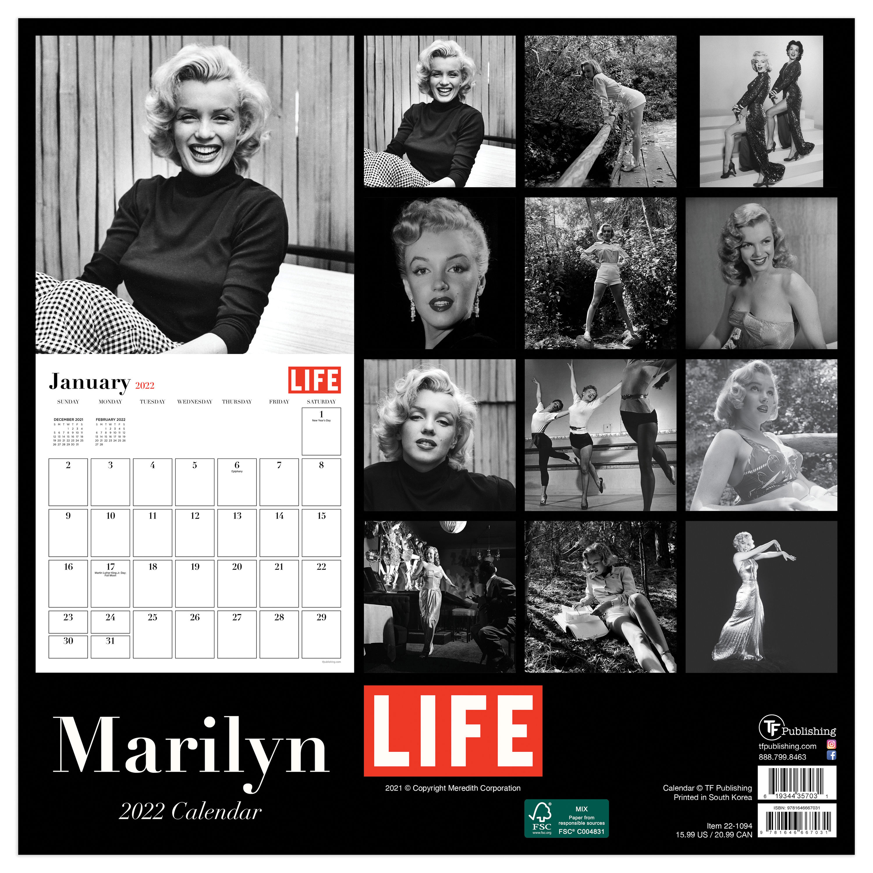 TF Publishing 2022 LIFE Marilyn Wall Calendar in the Calendars ...