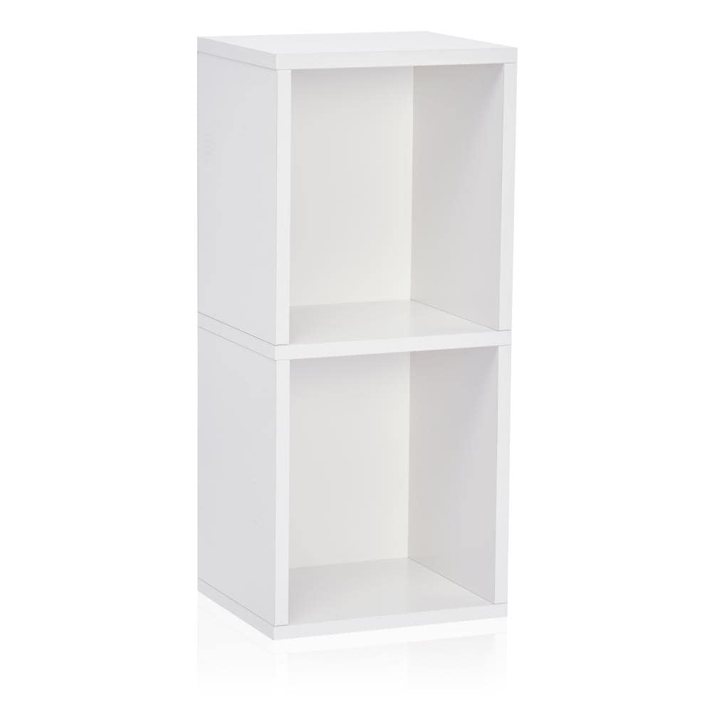 Way Basics BS-285-340-770-WE White Recycled paperboard 2 -Shelf Bookcase ( 13.4-Inches W x 30.2-Inches H x 11.2-Inches D ) Finished