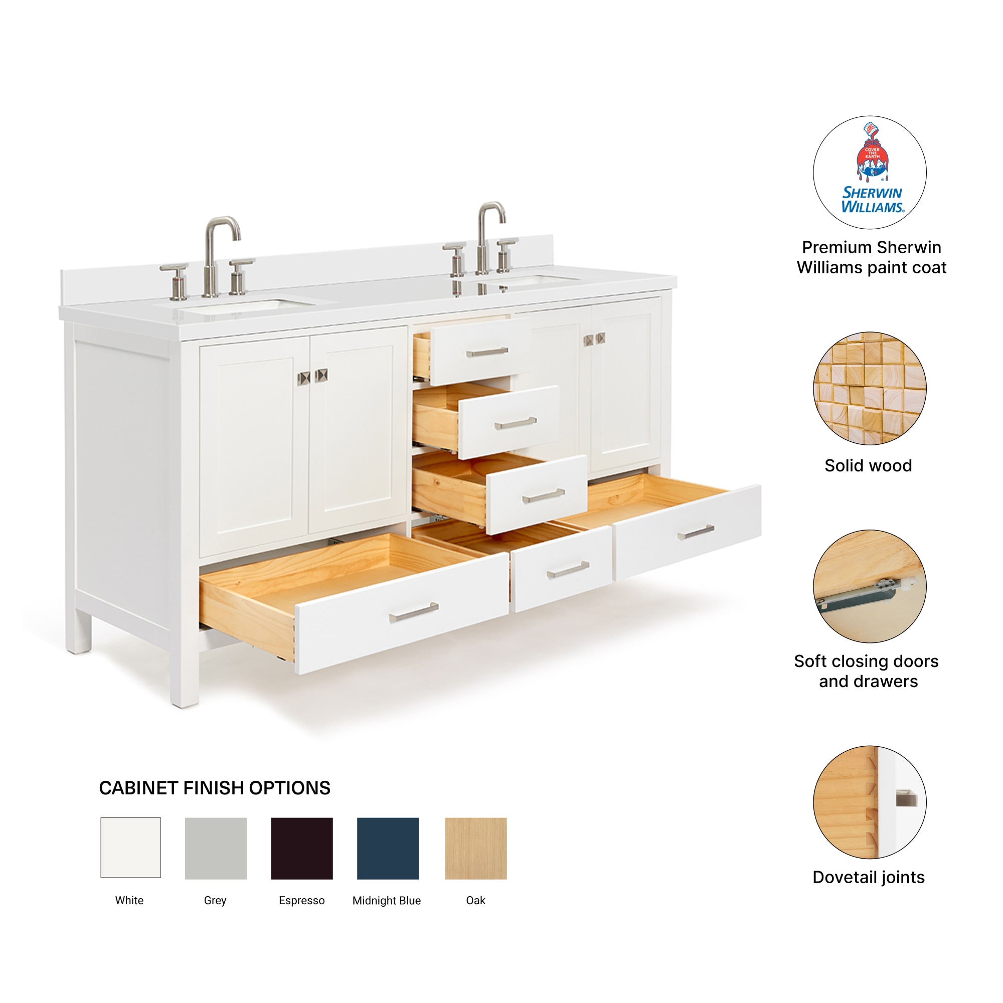 ARIEL A073DWQRVOWHT Bath-Vanity-Combo - View #4