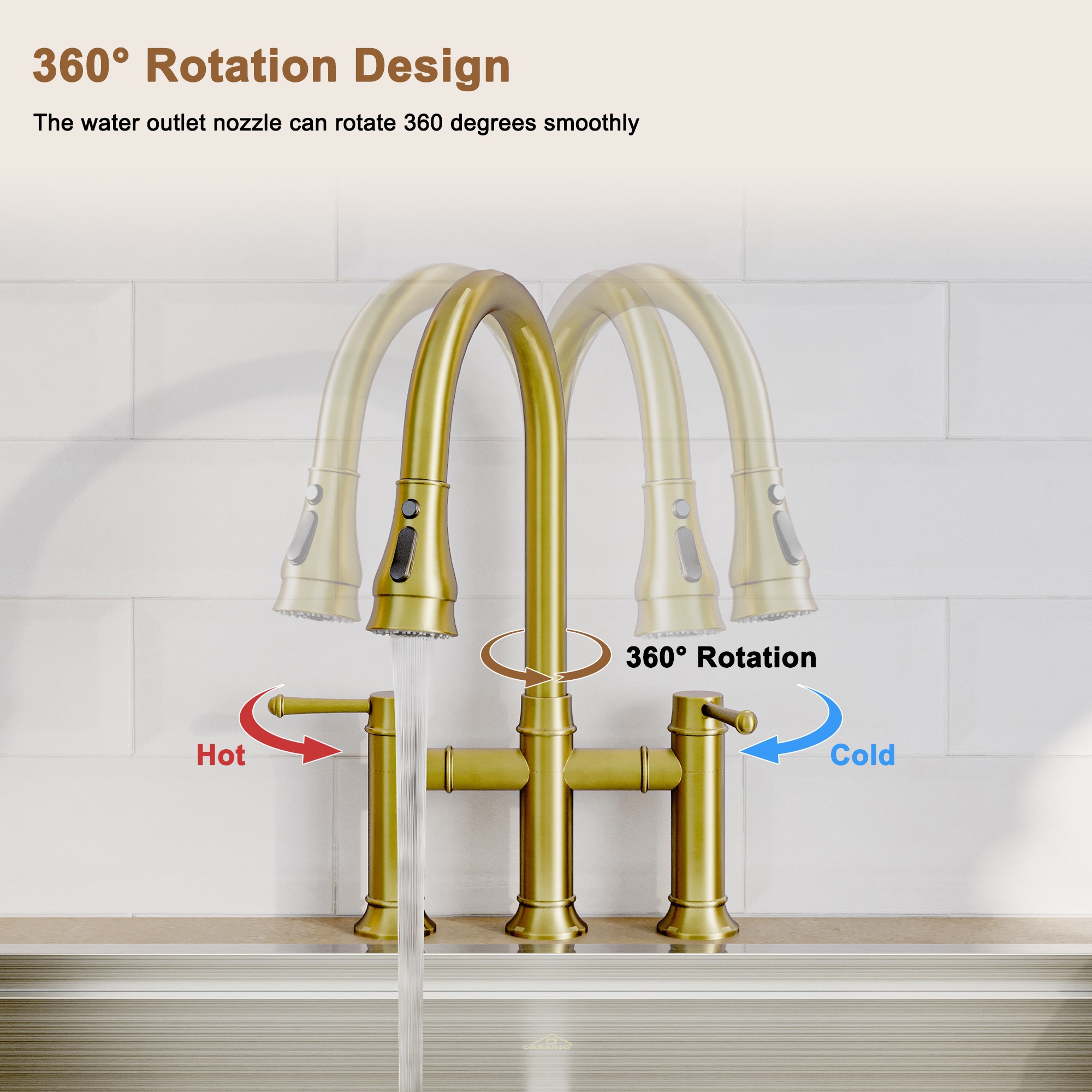 Mondawe MD-D95-BN Kitchen-Faucets - View #6