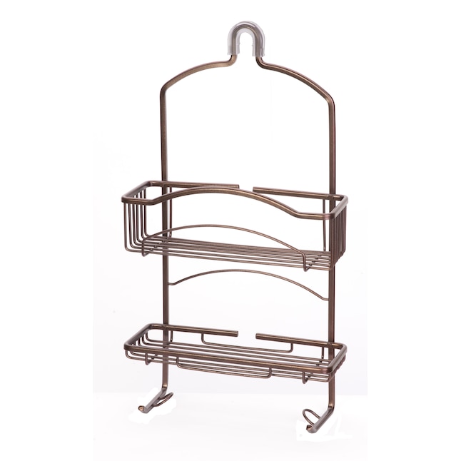 Oil Rubbed Bronze Aluminum 2-Shelf Hanging Shower Caddy 21-in x