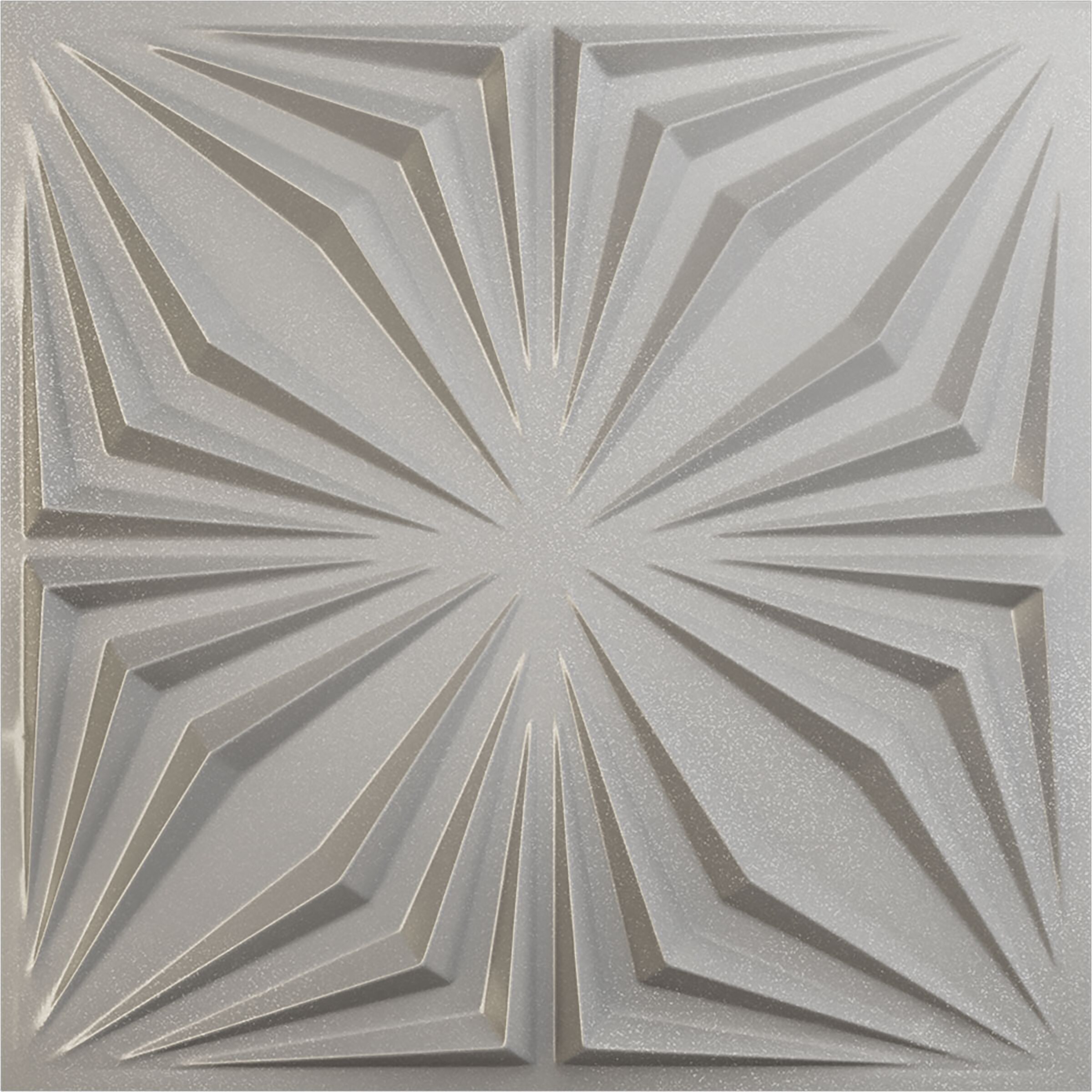 Ekena Millwork WP20X20AHASV 19-5/8-in x 19-5/8-in Embossed Paintable/Stainable Silver PVC Wall Panel (