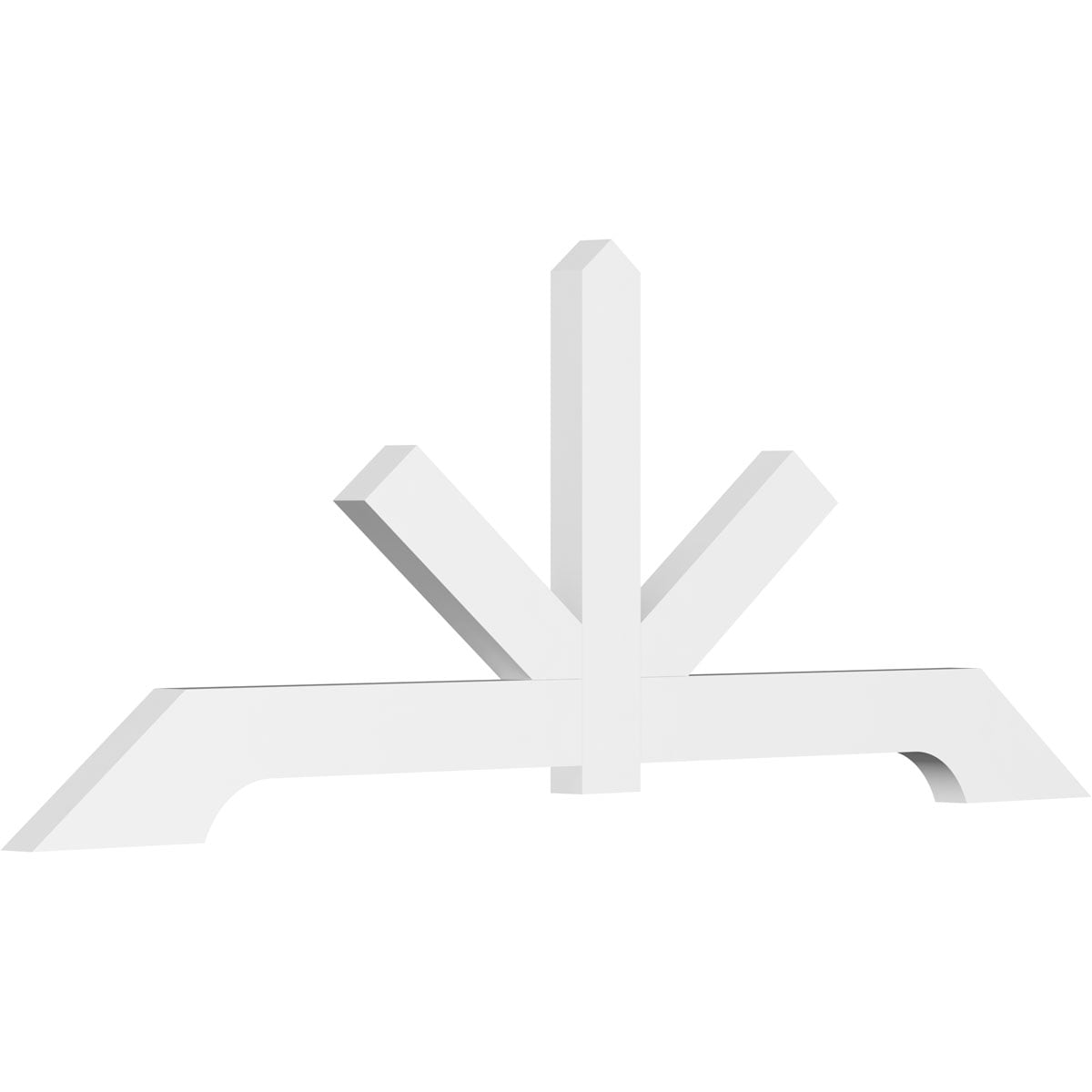 Ekena Millwork GBP072X27X0204VAN00 Vanguard White PVC Gable bracket