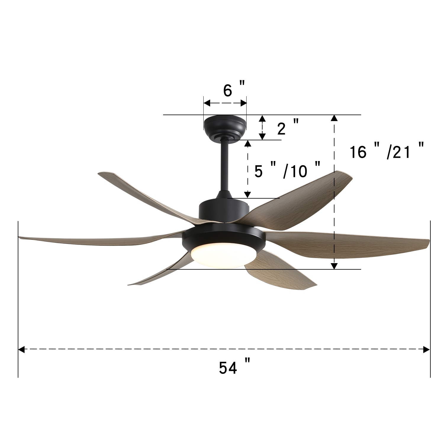 WELLFOR GYH56-1103-5WN Ceiling-Fans - View #8