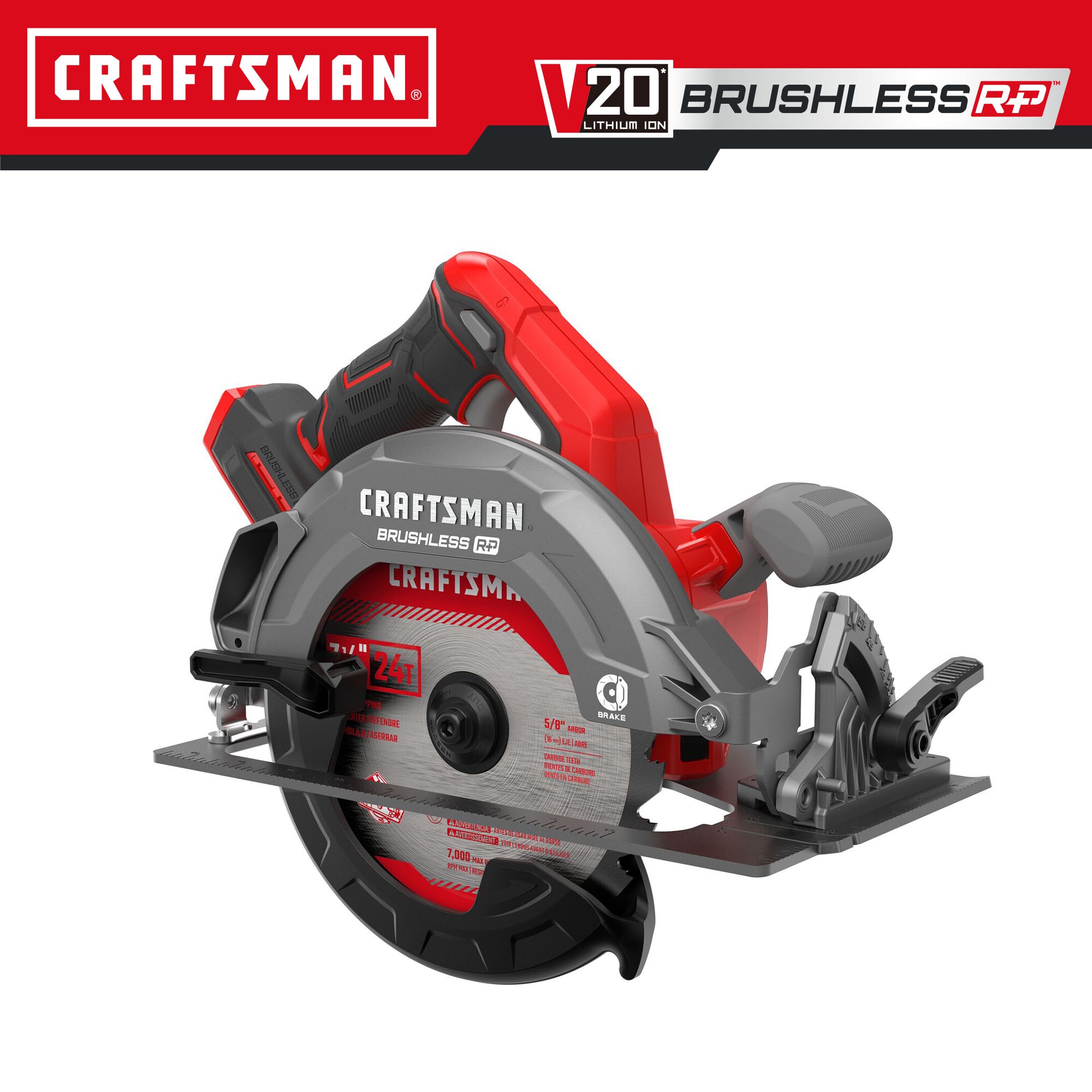 CRAFTSMAN V20 RP 20-volt Max 7-1/4-in Brushless Cordless Circular saw
