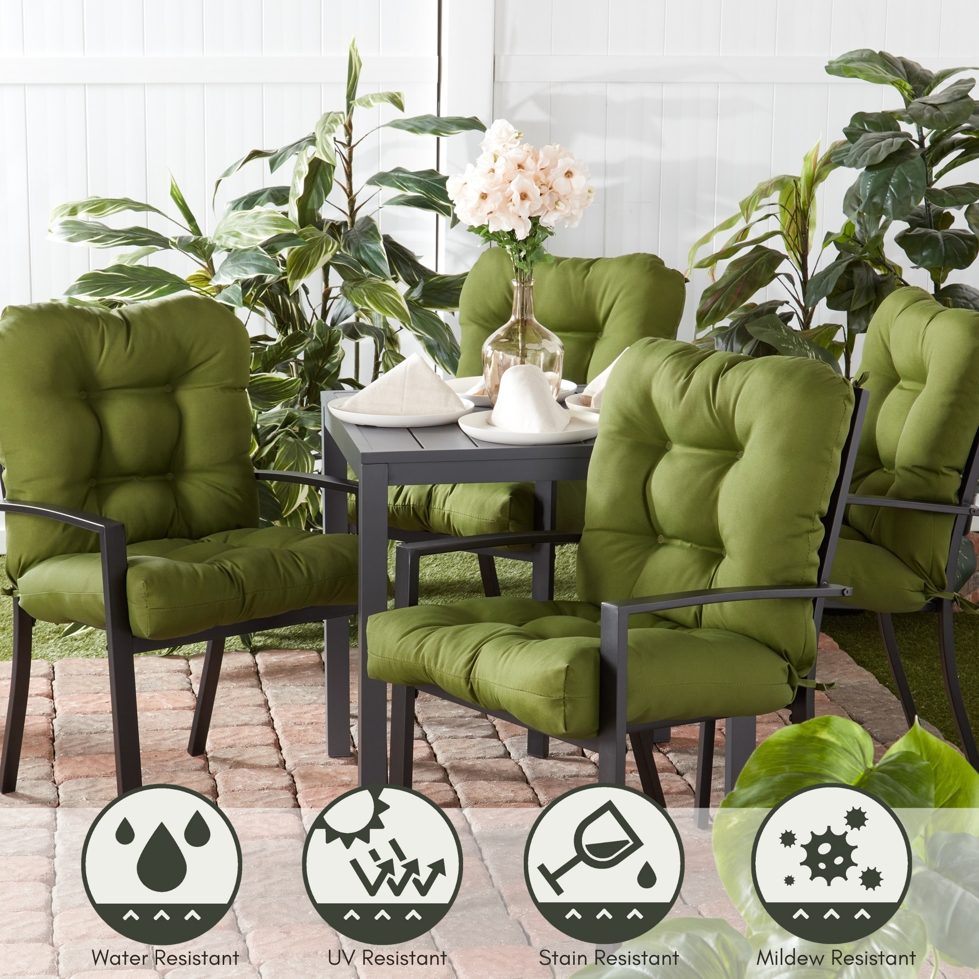 Greendale Home Fashions OC5808-HUNTER Patio-Furniture-Cushions - View #6