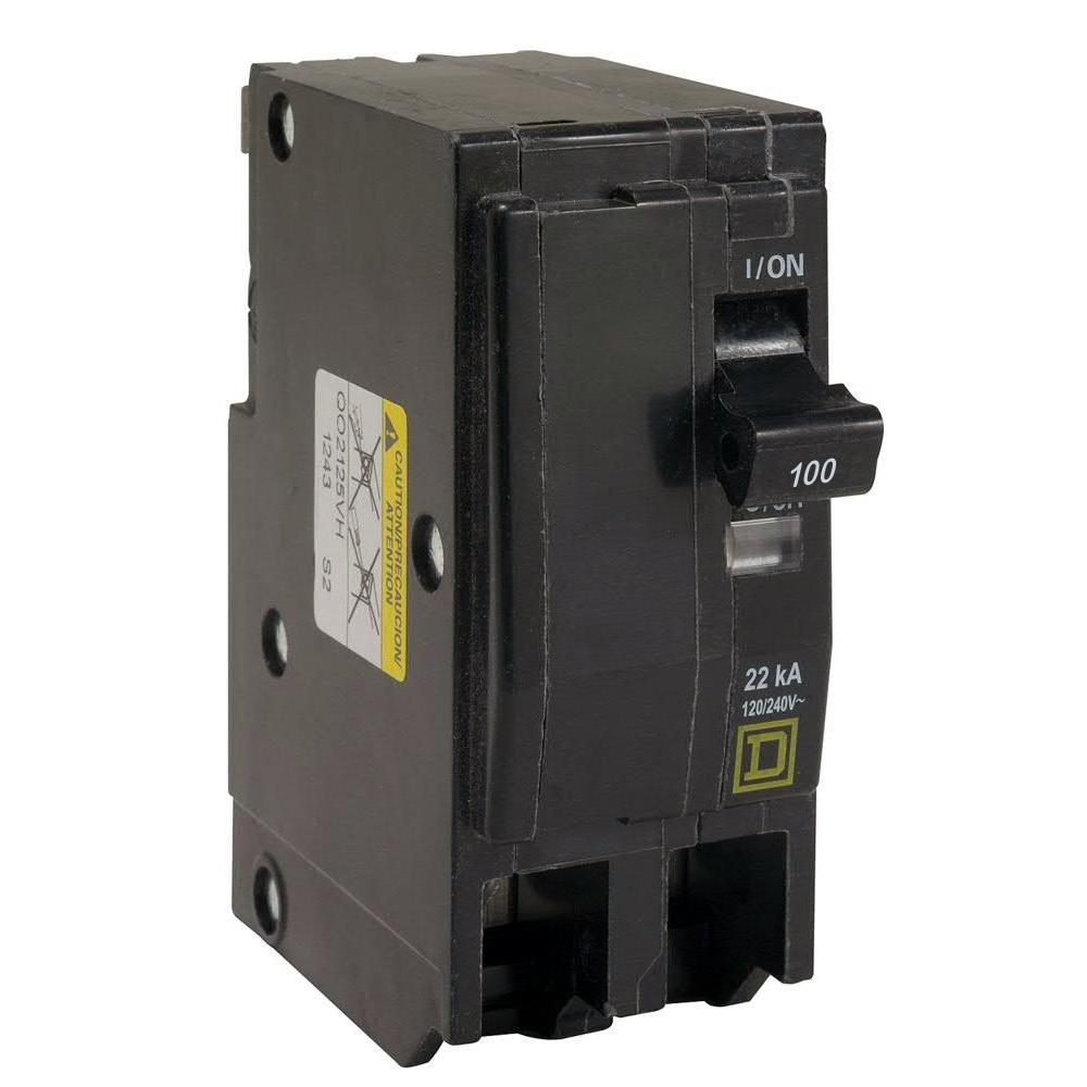 Square D QO 100-amp 2-Pole Standard Trip Circuit Breaker at Lowes.com