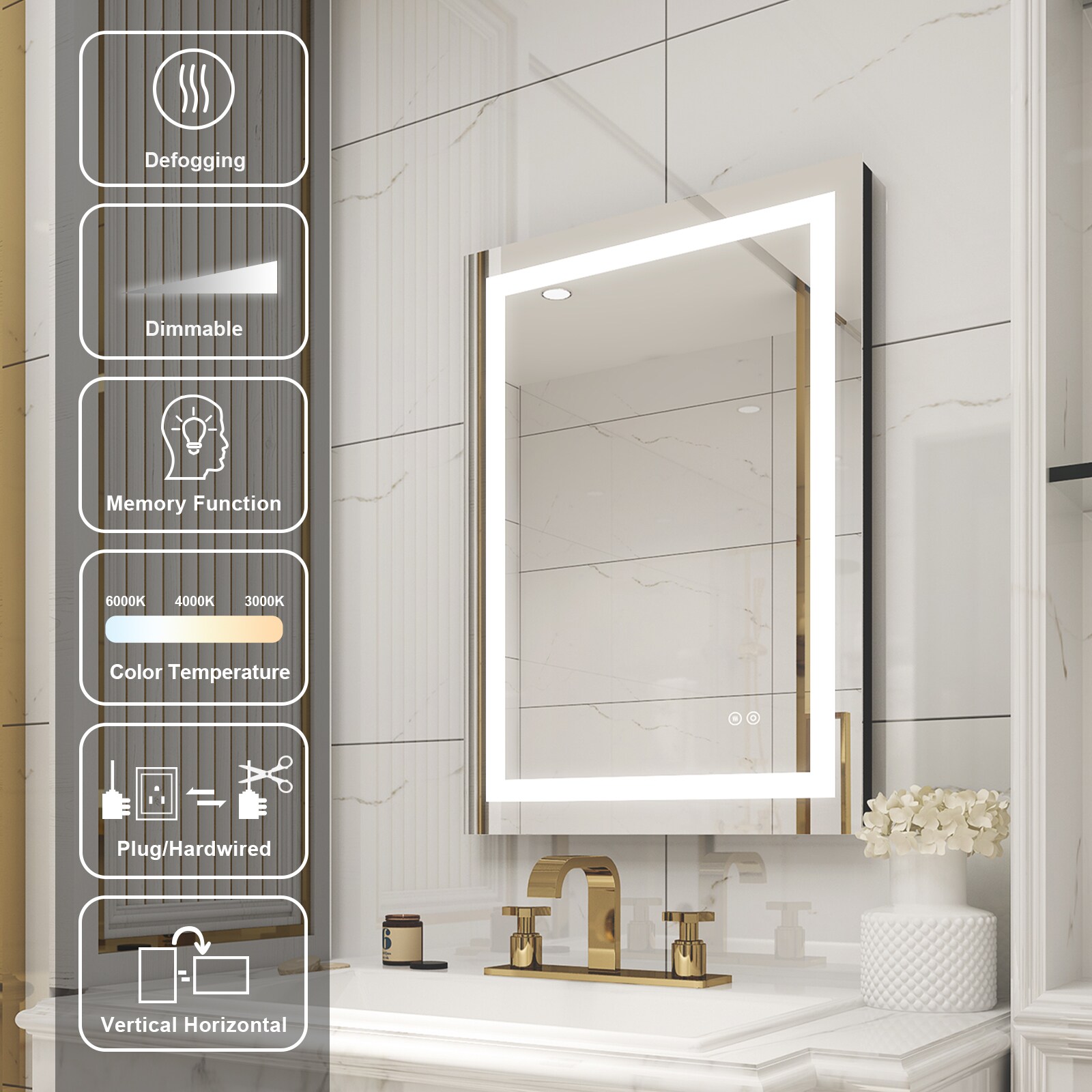 WELLFOR W2MRL2028 Framed-Bath-Mirrors - View #4