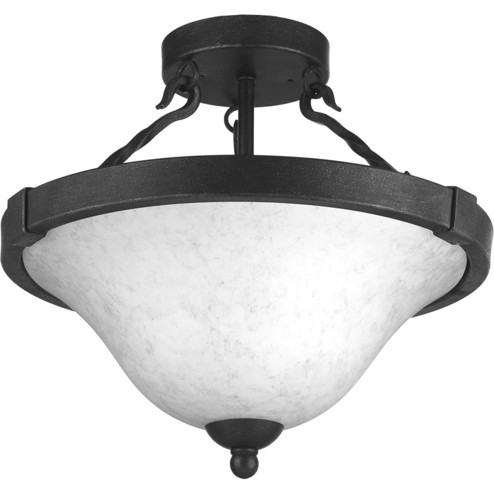Progress Lighting P3671-71 Enclave 3-Light 15-in Gilded Iron Semi-Flush mount light
