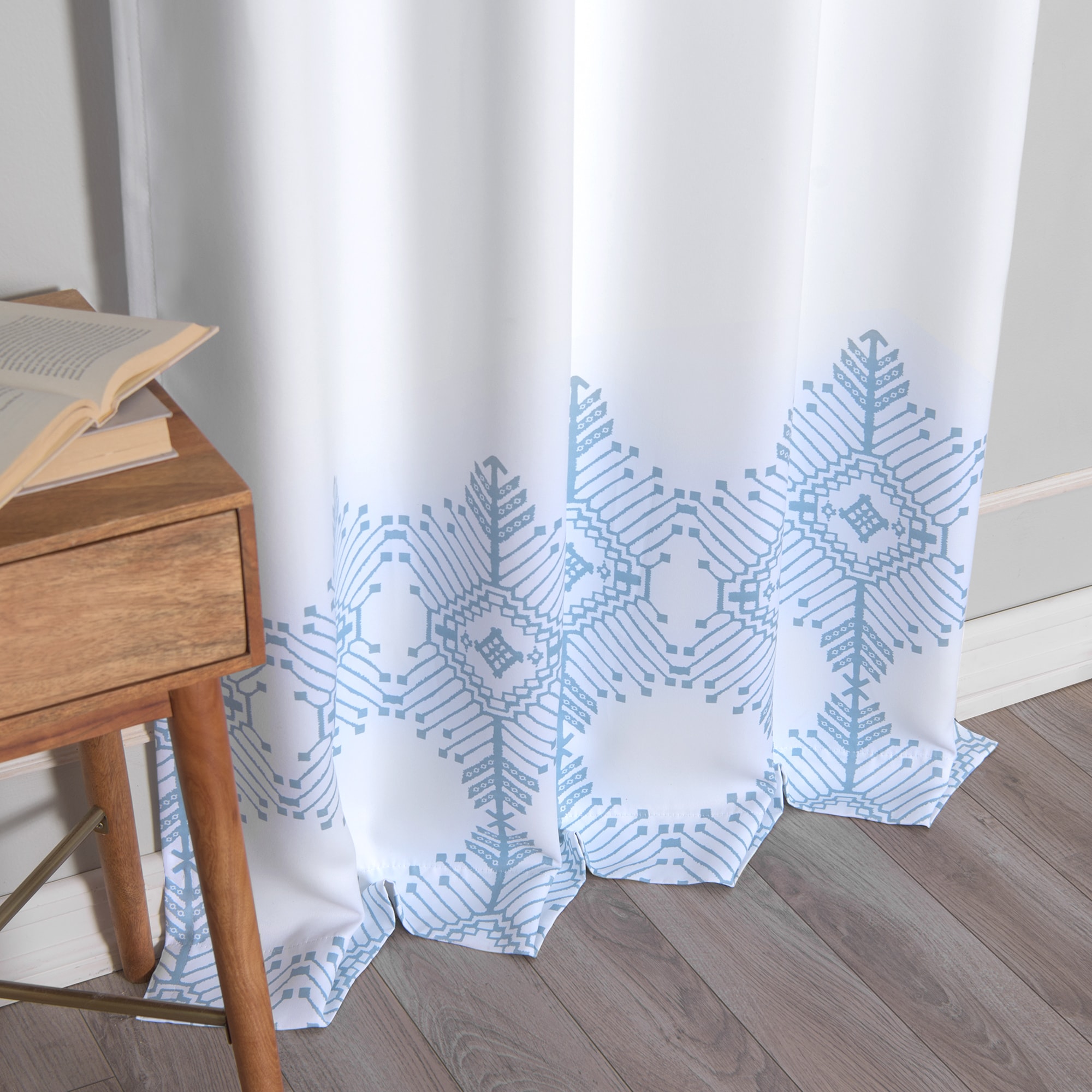 Best Home Fashion SIL-NOR-TRIB-84-BLUE curtains - View #5