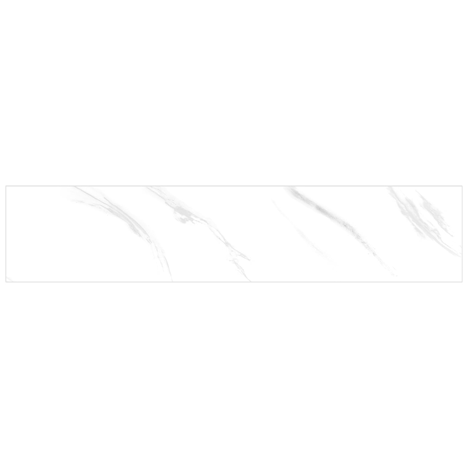Murella 69101 SPC White Marble Matte 5-in x 24-in Matte Composite Marble Look Linear Wall Tile (1.66-sq. ft/ Carton)