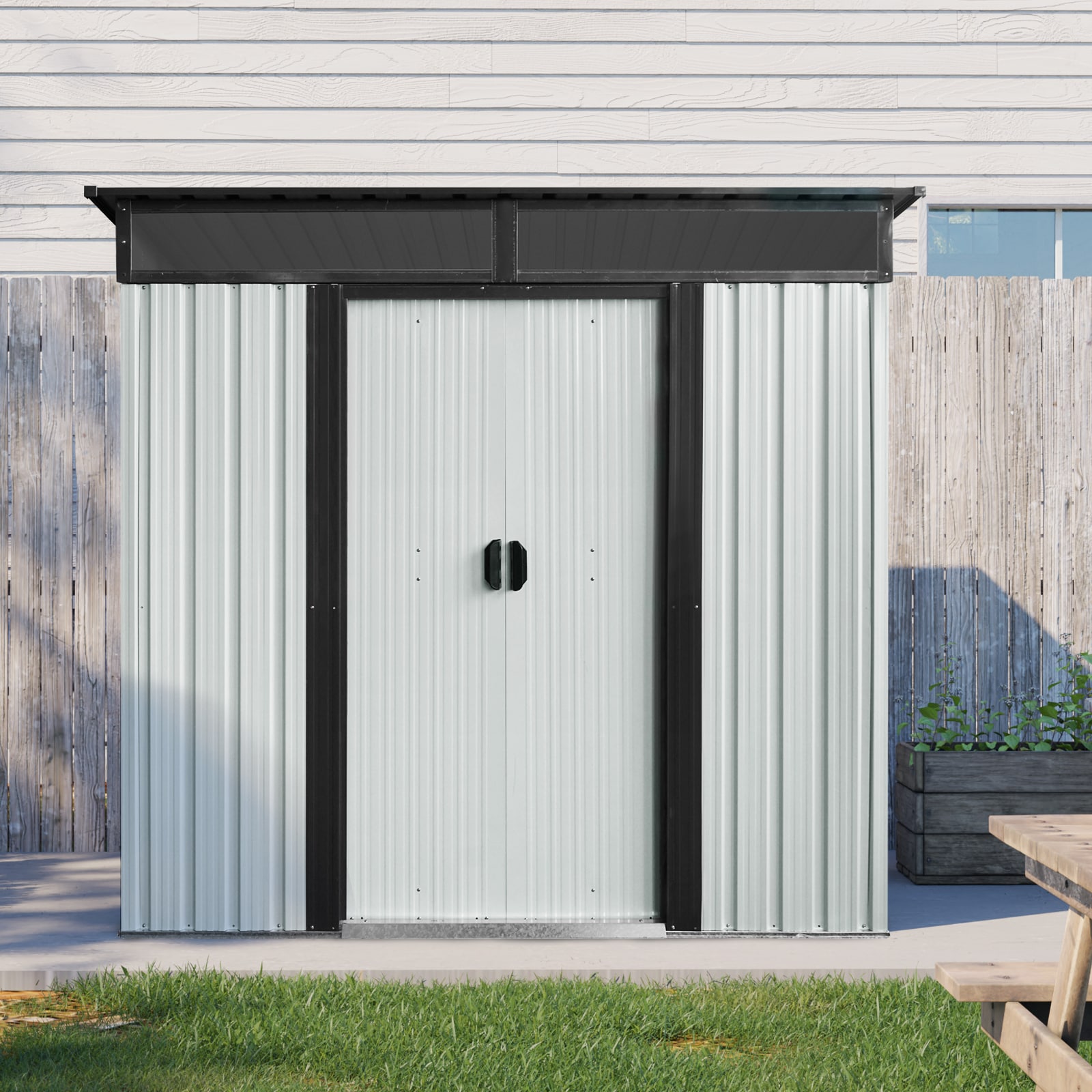 Xspracer ML-OS285WP 5-ft x 6.42-ft Galvanized steel Storage Shed