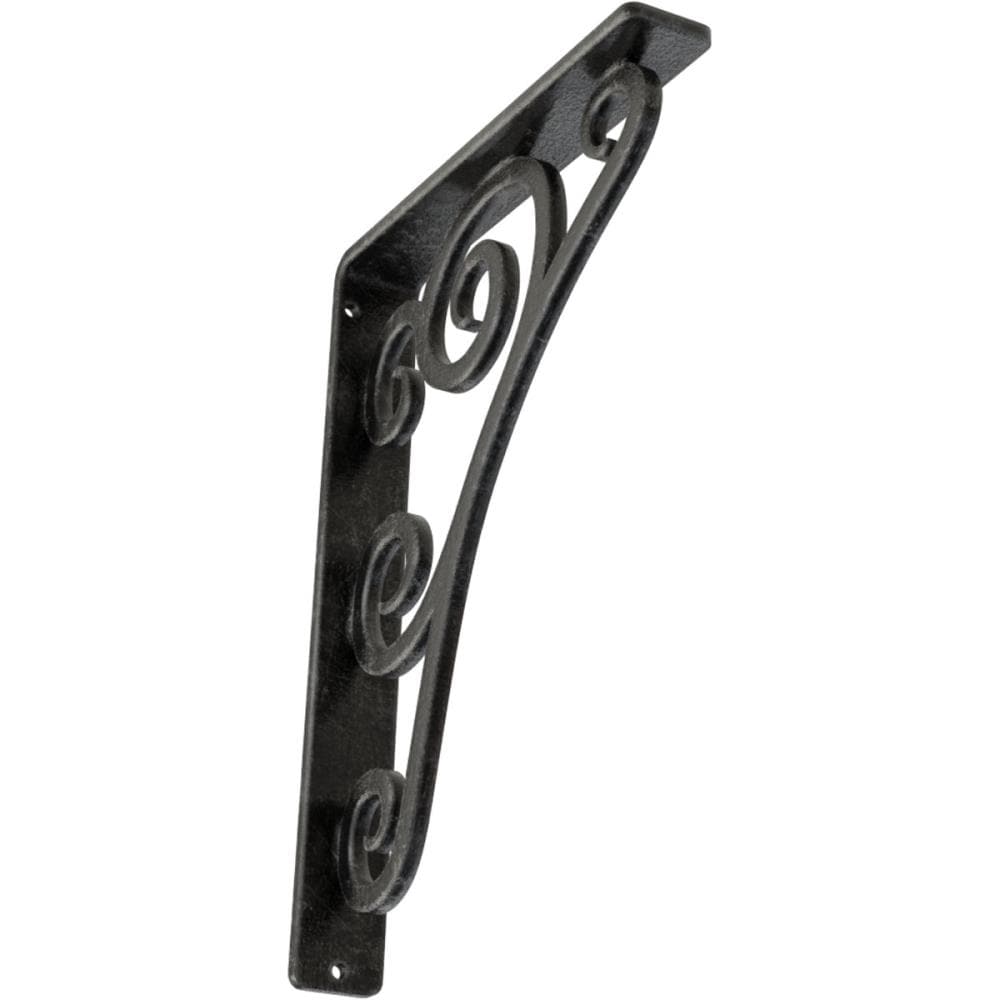 Ekena Millwork BKTM01X07X10STNASV Tristan 7.5-in x 1.5-in x 10-in Gray Wrought iron Countertop support bracket