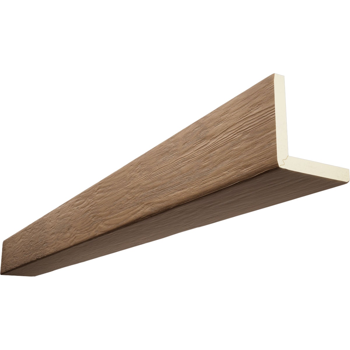 Ekena Millwork BMRS2C0040X040X096TF 1-in x 4-in x 8-ft Toffee Finished Urethane L-Shaped Decorative Beam