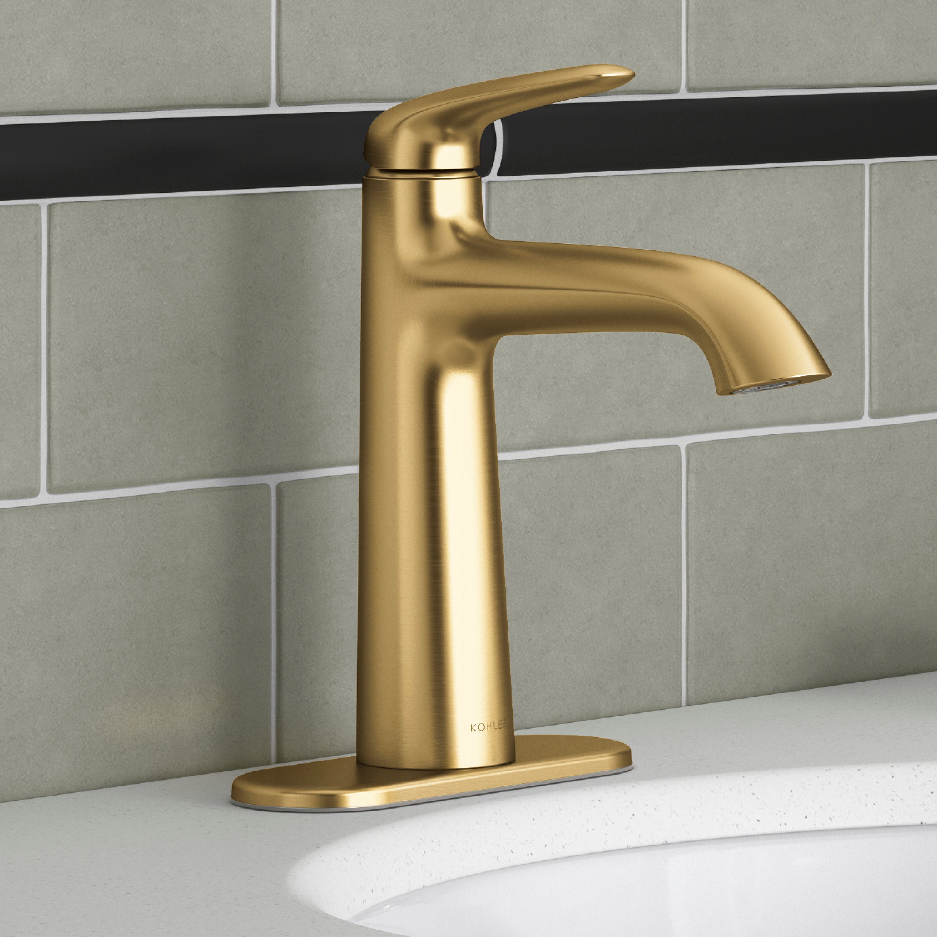 KOHLER Vibrant French Gold Stainless Steel 1-Shelf Hanging Shower