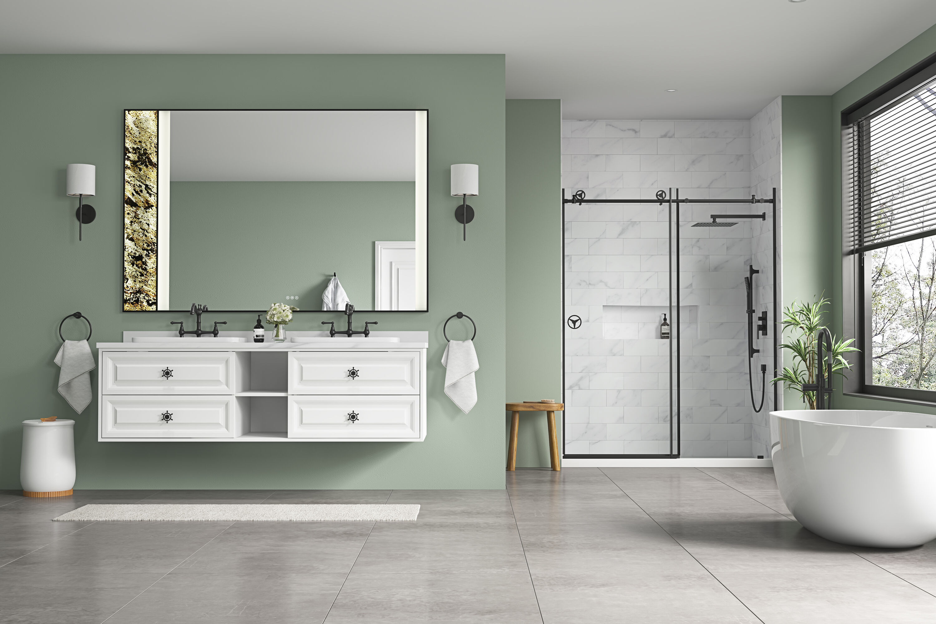 Vacolite KP37248-MB-HS Framed-Bath-Mirrors - View #2