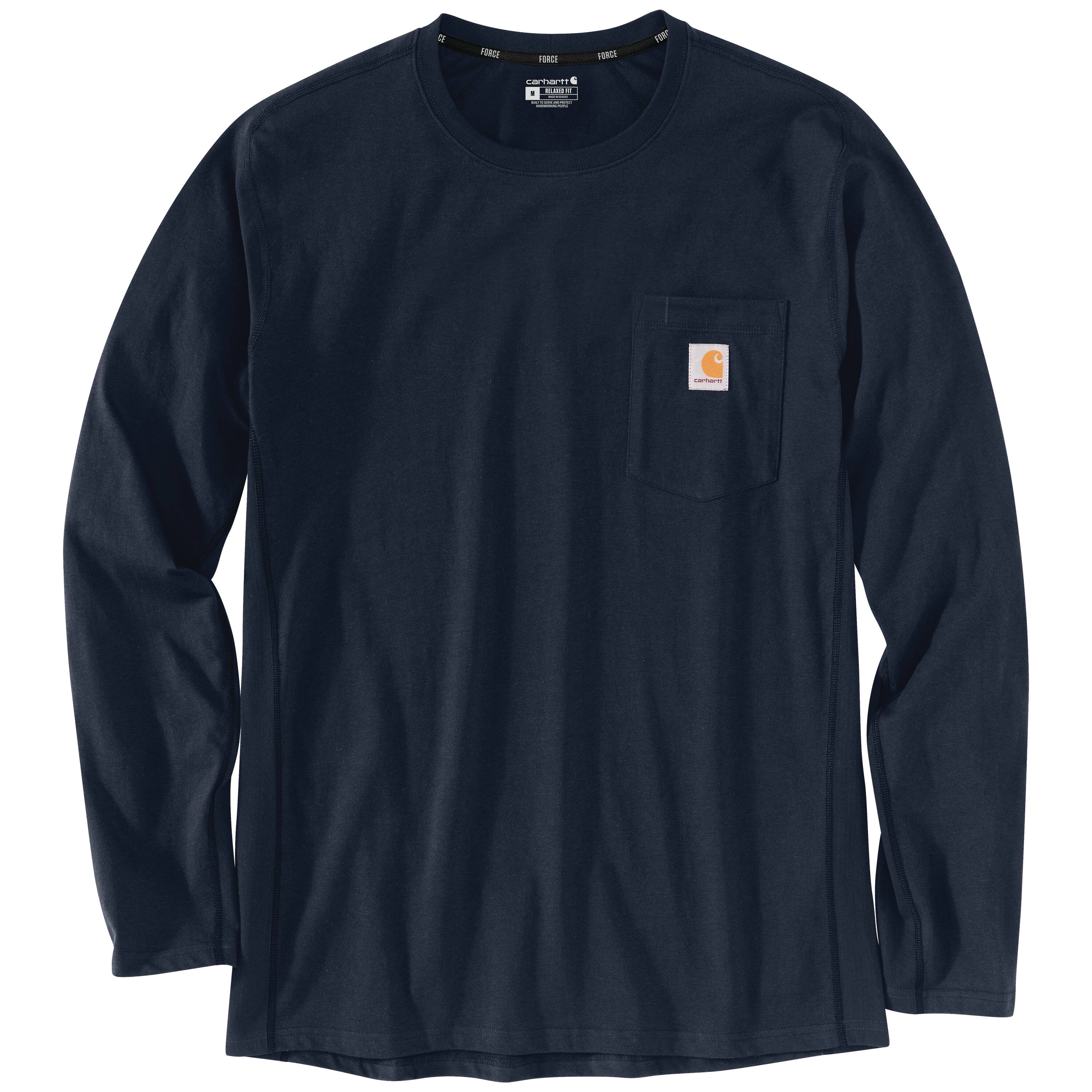 Carhartt 106656-I26LREG Men's Blue Jersey Long sleeve T-shirt ( Large )