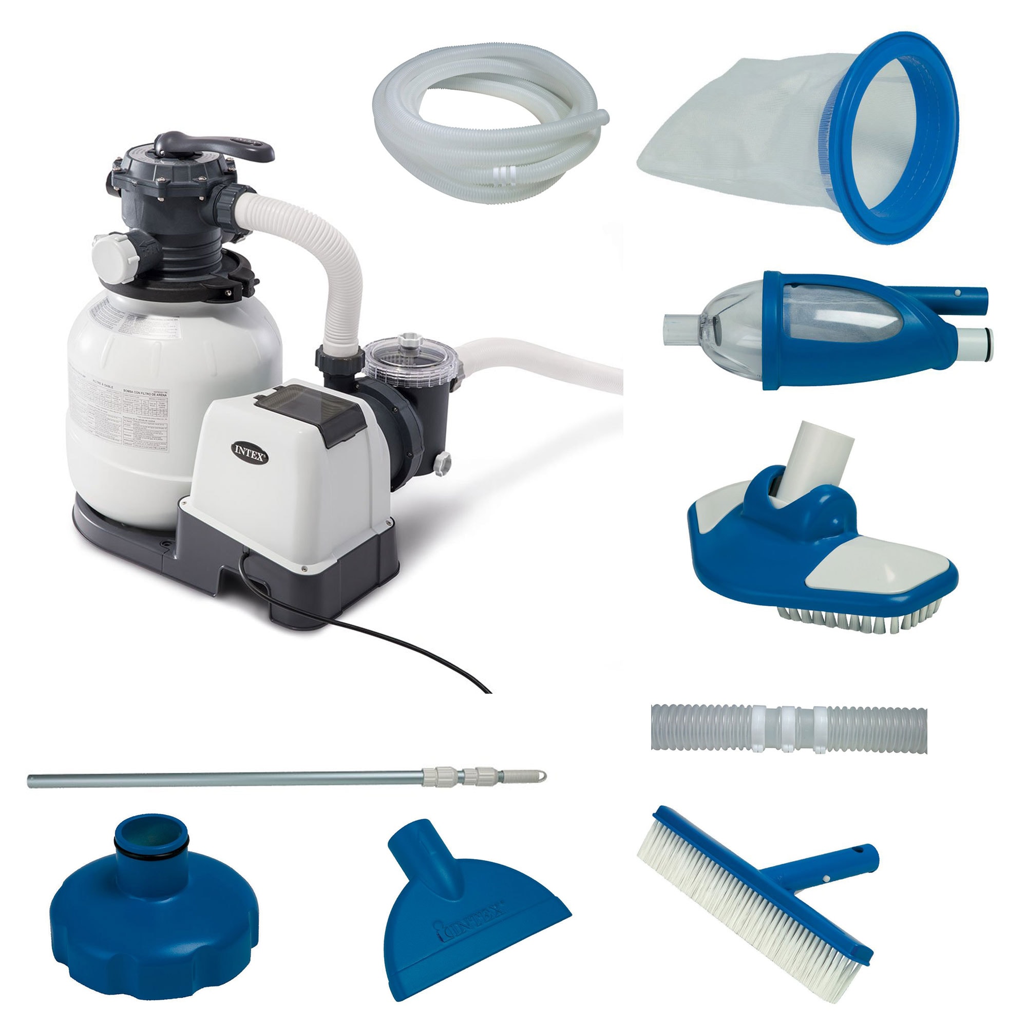 Intex Saltwater System and Sand Filter Pump Set for Above Ground Swimming Pool