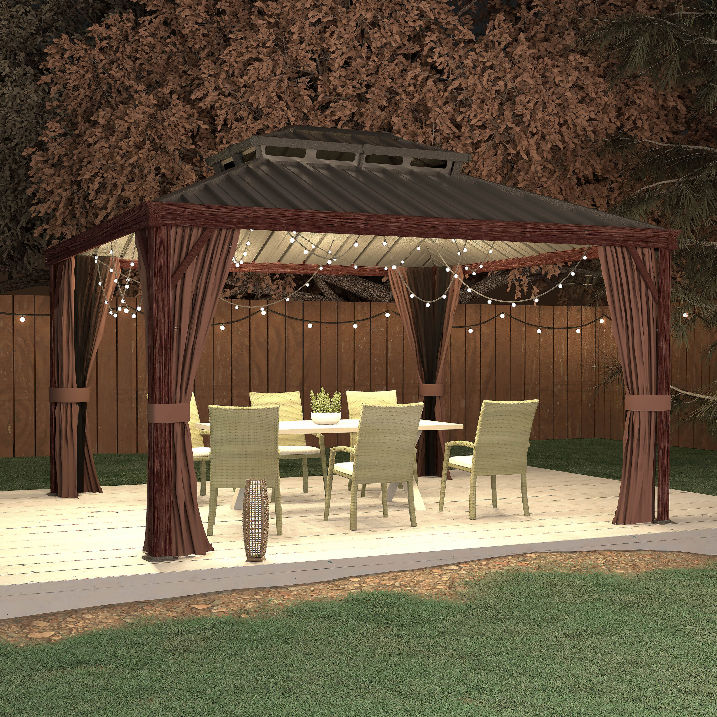 VEIKOUS PG0201-16RT Wood-Resin-Gazebos - View #3